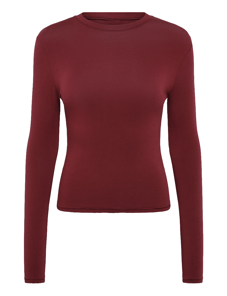 Organic Basics - Flex Long Sleeve Tee - Öö- ja puhkerõivad - cranberry - 0