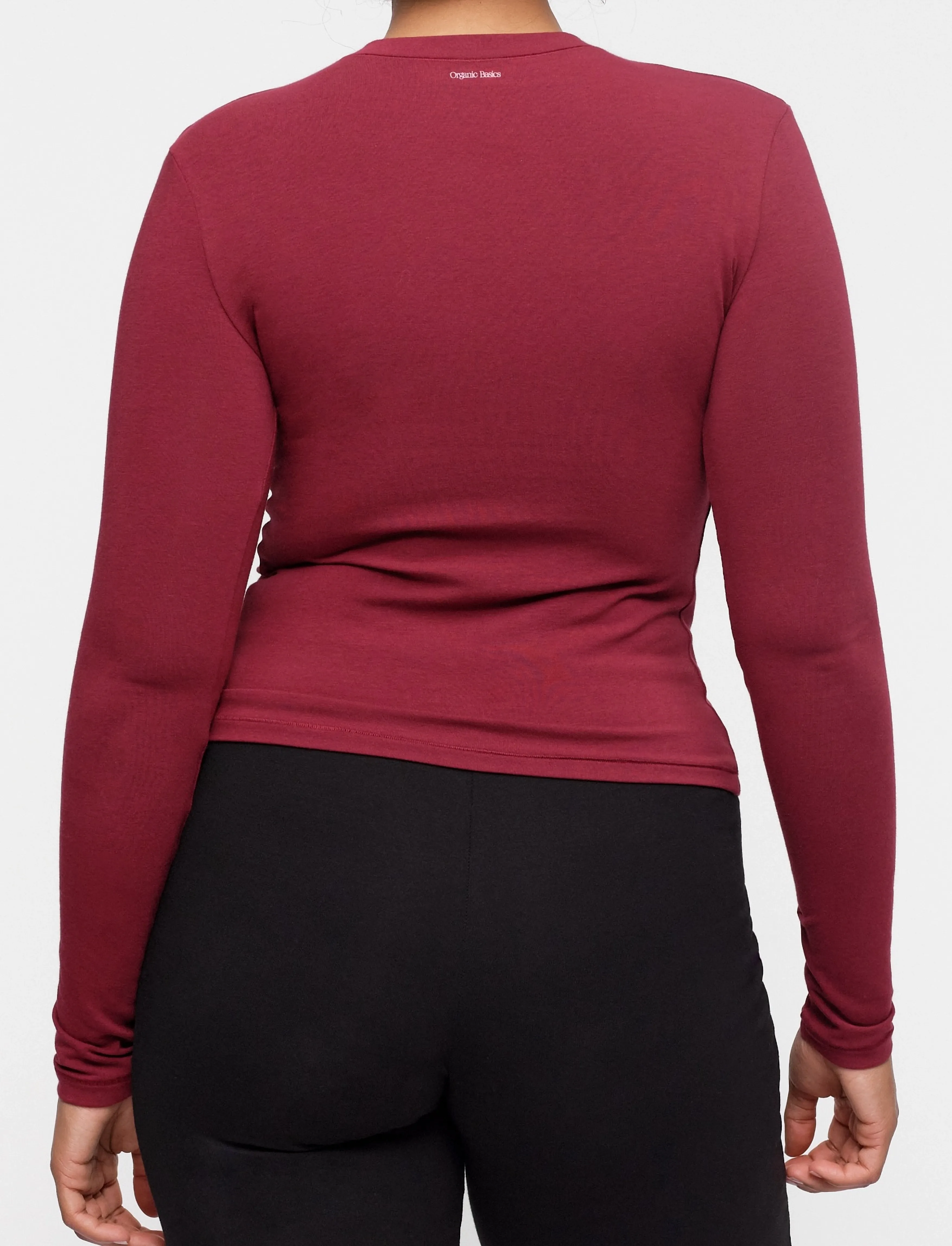 Organic Basics - Flex Long Sleeve Tee - nachtwäsche & loungewear - cranberry - 4