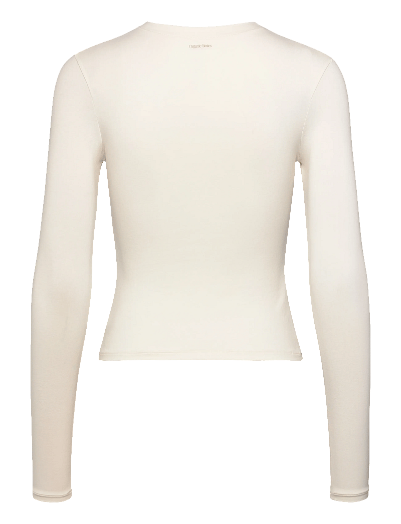 Organic Basics - Flex Long Sleeve Tee - sov- & loungeplagg - off white - 2