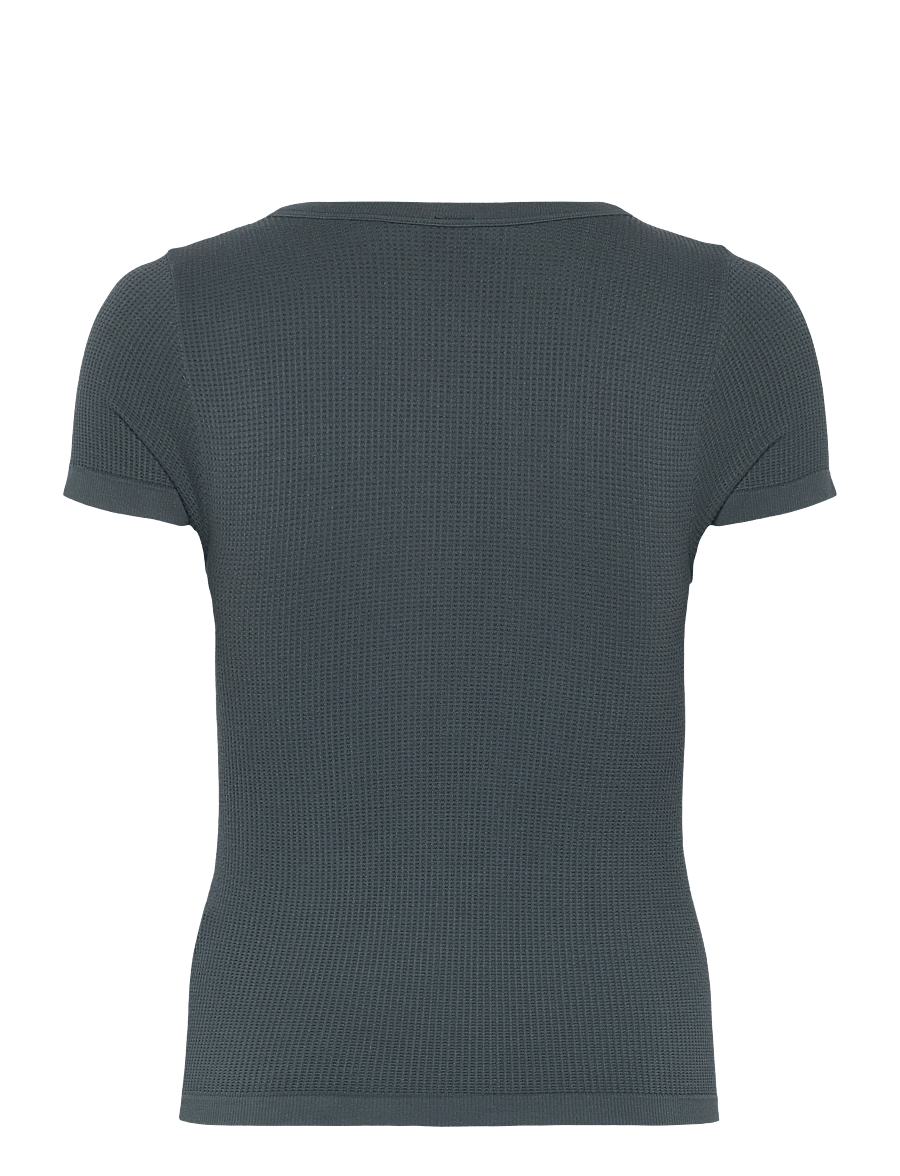 Organic Basics - Seamless Waffle Tee - tops - thunder - 1