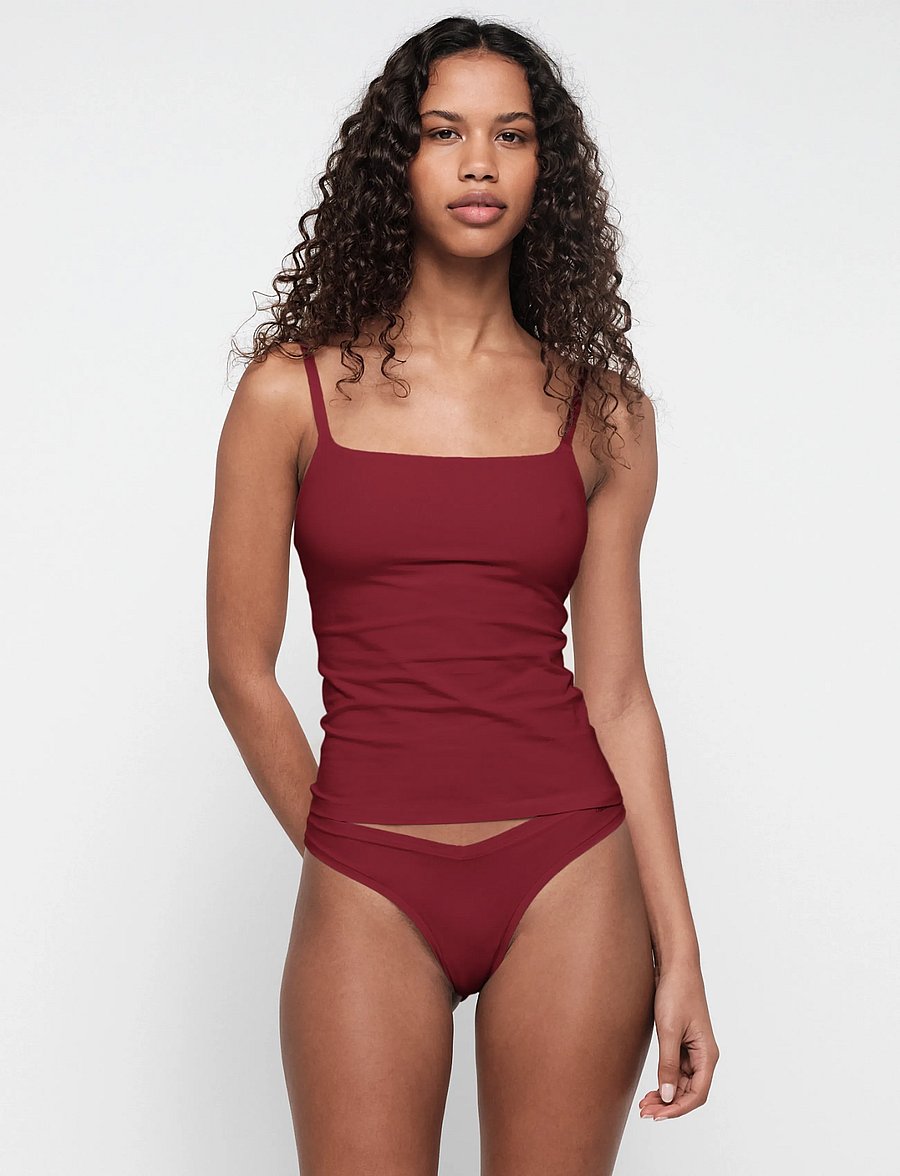 Organic Basics - Flex Cami - cranberry - 0