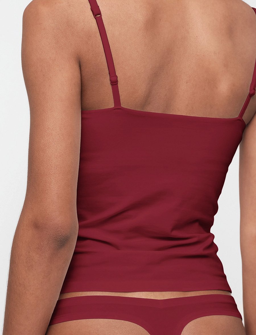 Organic Basics - Flex Cami - rinnahoidja-topid - cranberry - 4