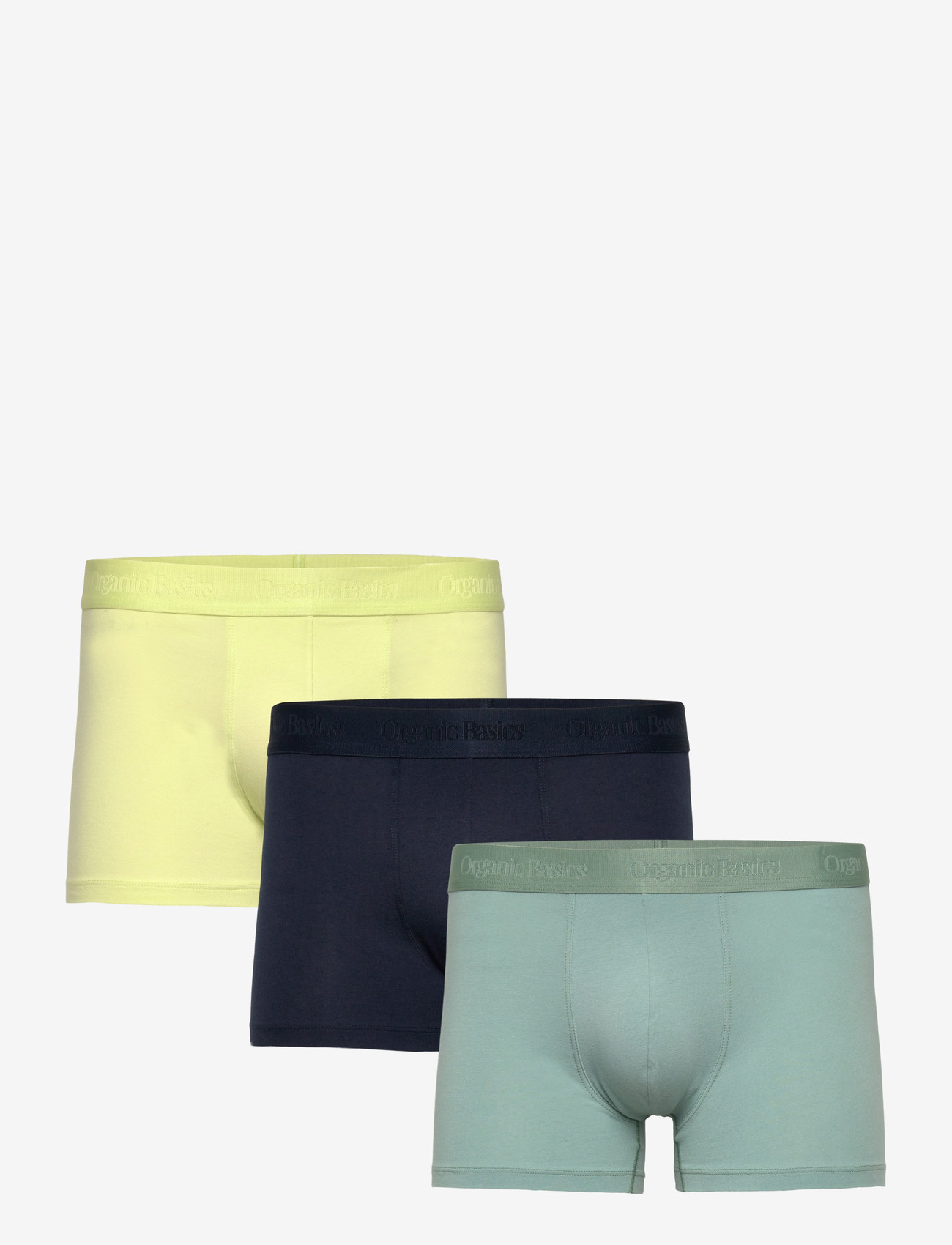 Organic Basics - Core Trunks 3-Pack - laveste priser - powder green / elderflower green / deep navy - 0