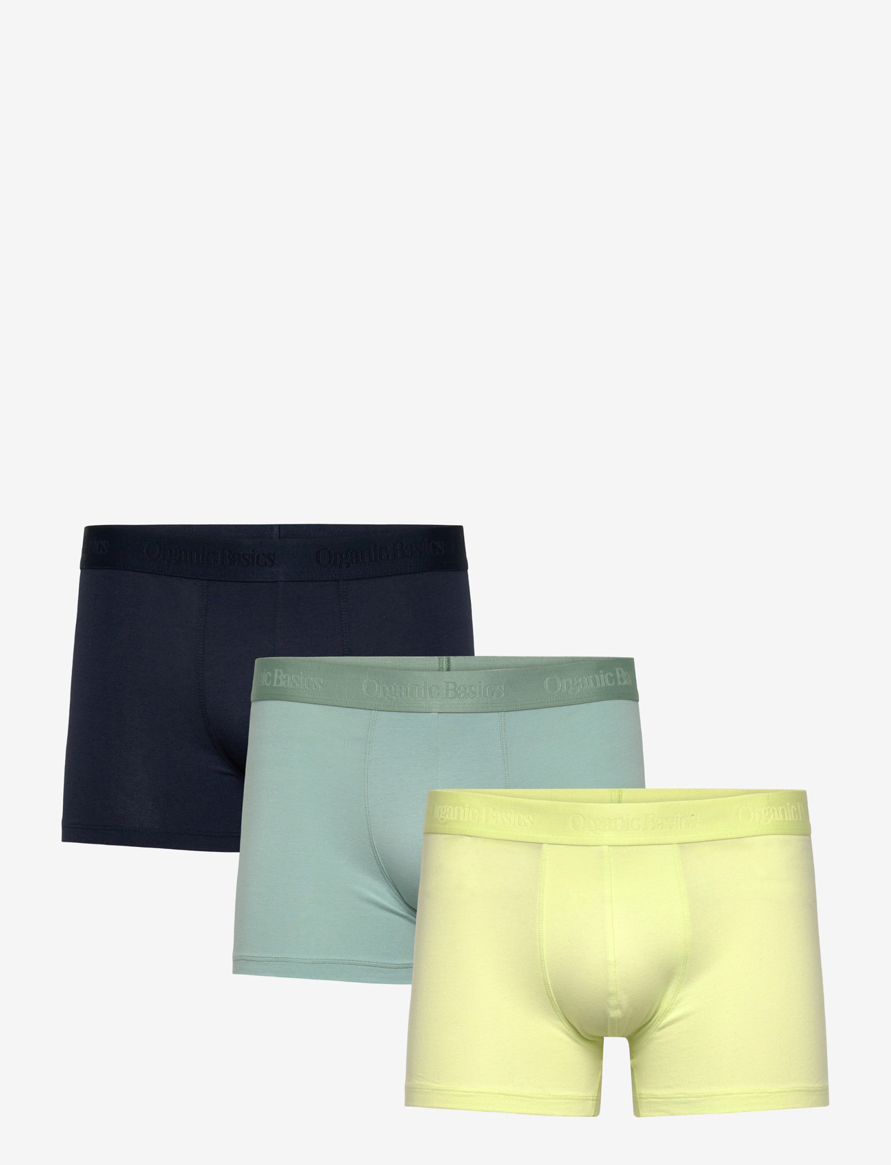 Organic Basics - Core Trunks 3-Pack - laveste priser - powder green / elderflower green / deep navy - 0