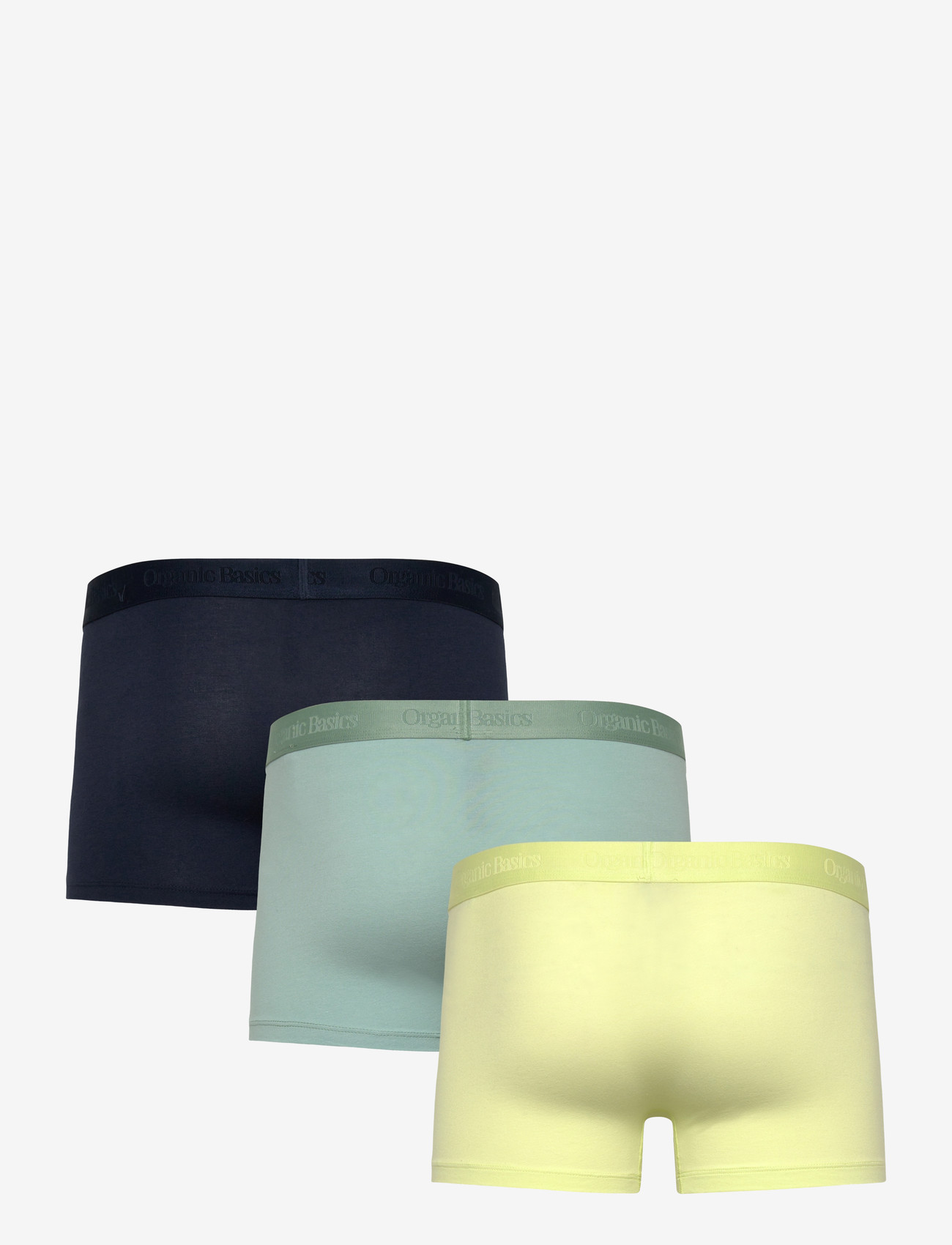Organic Basics - Core Trunks 3-Pack - laveste priser - powder green / elderflower green / deep navy - 1