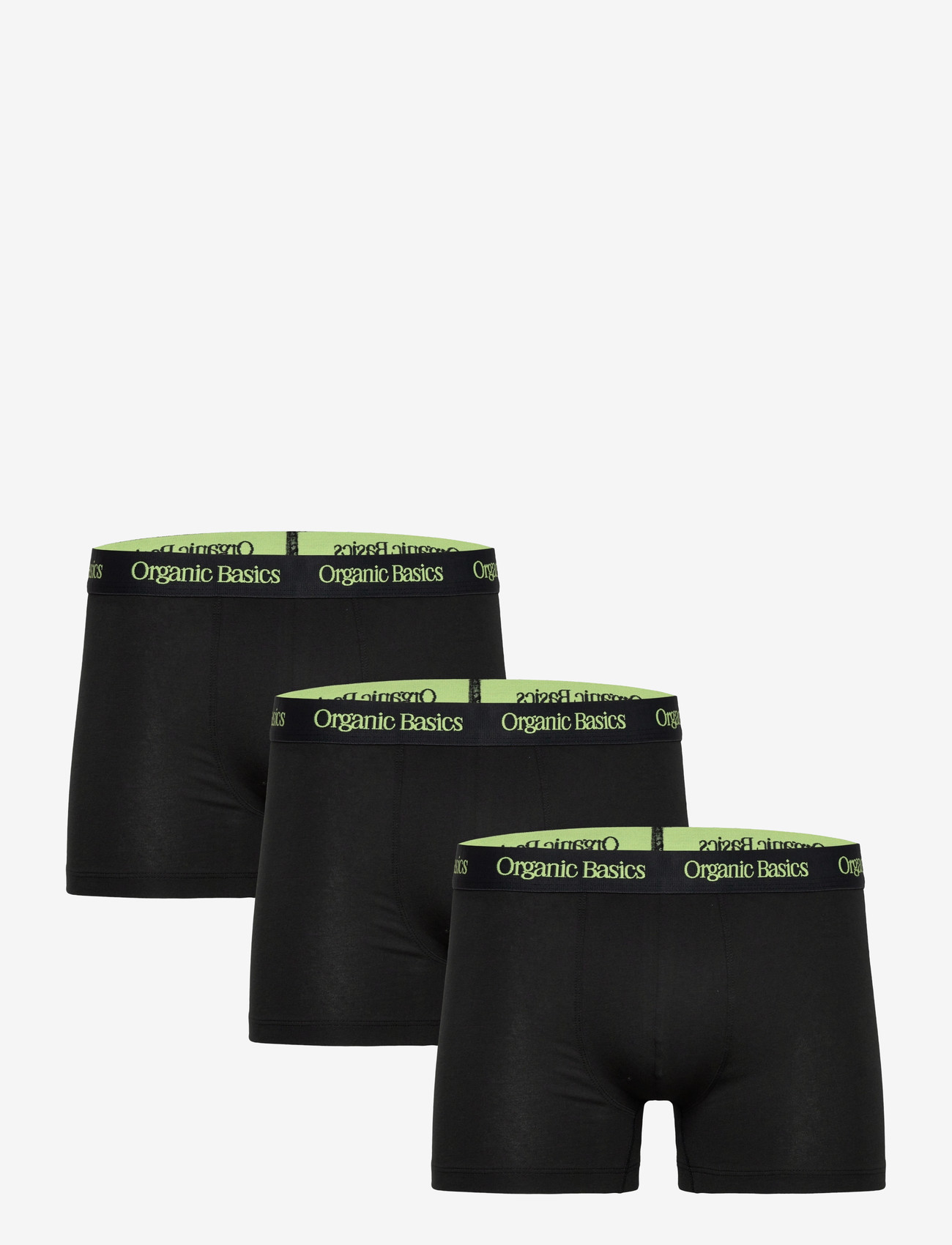 Organic Basics - Core Trunks 3-Pack - laveste priser - black / spring green - 0