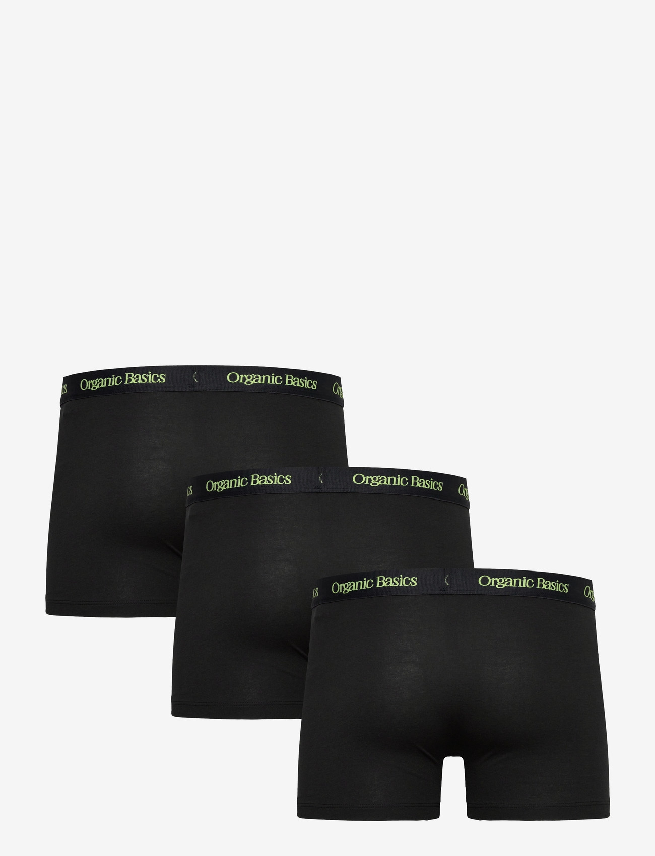Organic Basics - Core Trunks 3-Pack - laveste priser - black / spring green - 1