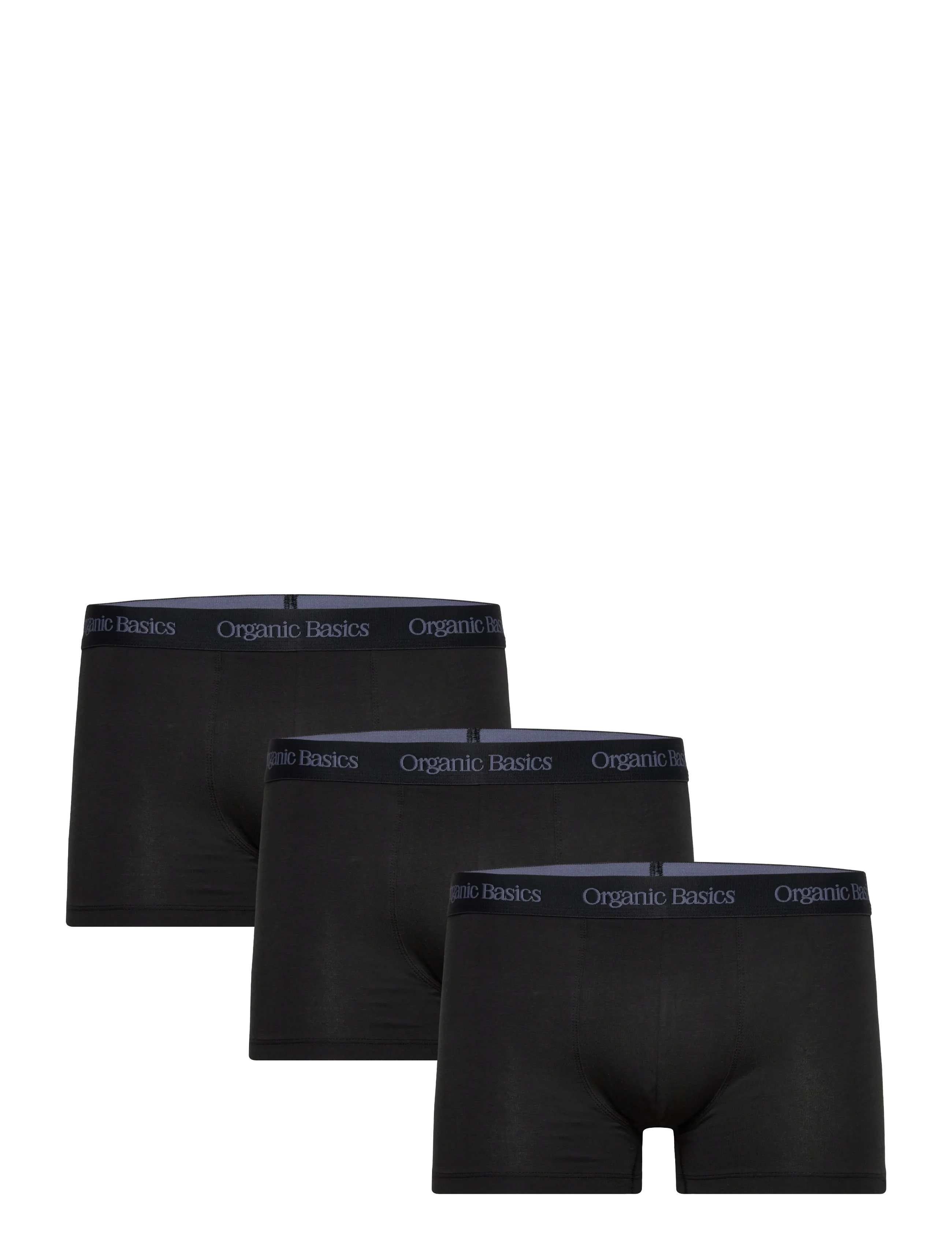 Organic Basics Core Trunks 3-Pack - Underkläder - BLACK / STONE BLUE / black