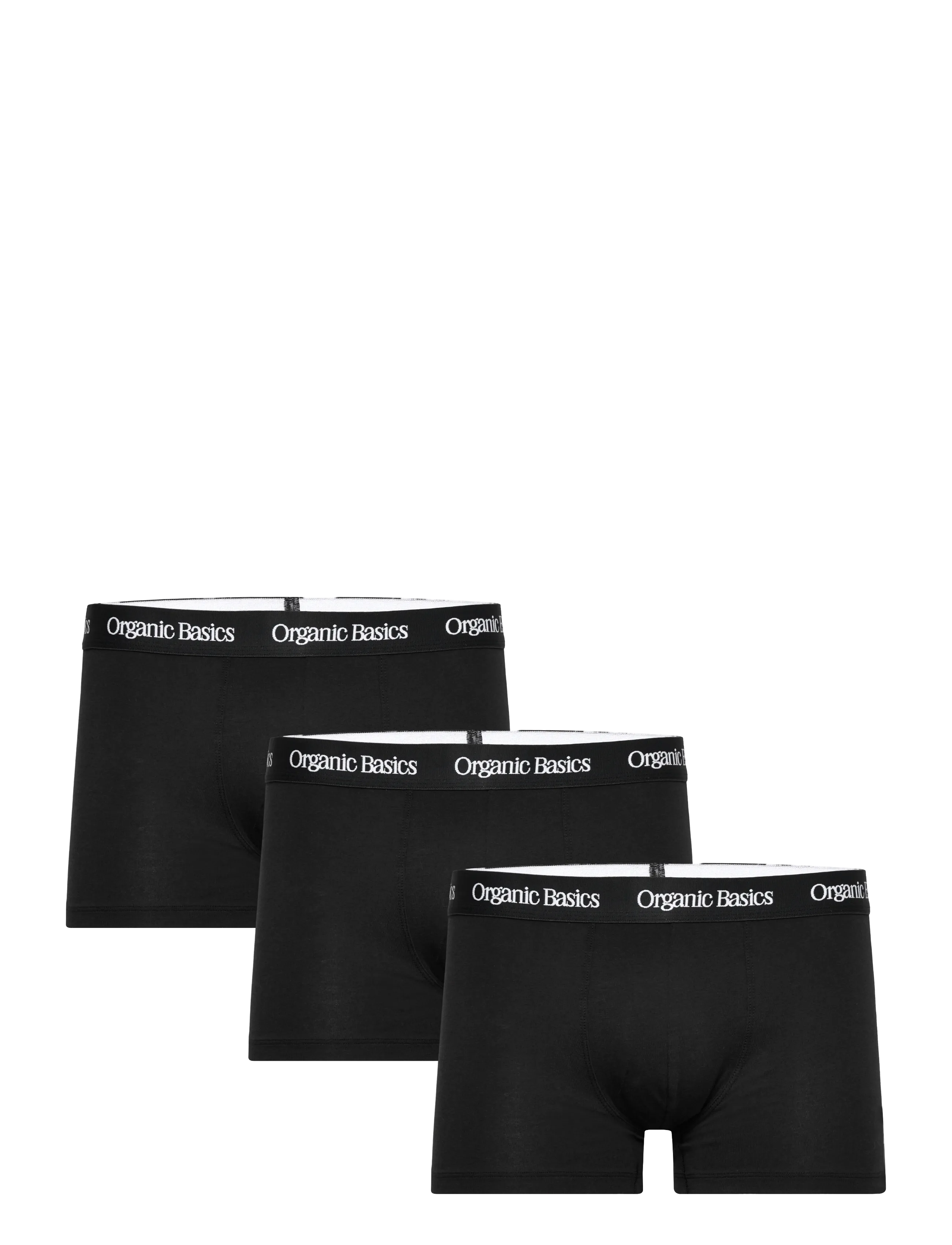 Organic Basics Core Trunks 3-Pack - Underkläder - BLACK / WHITE / black