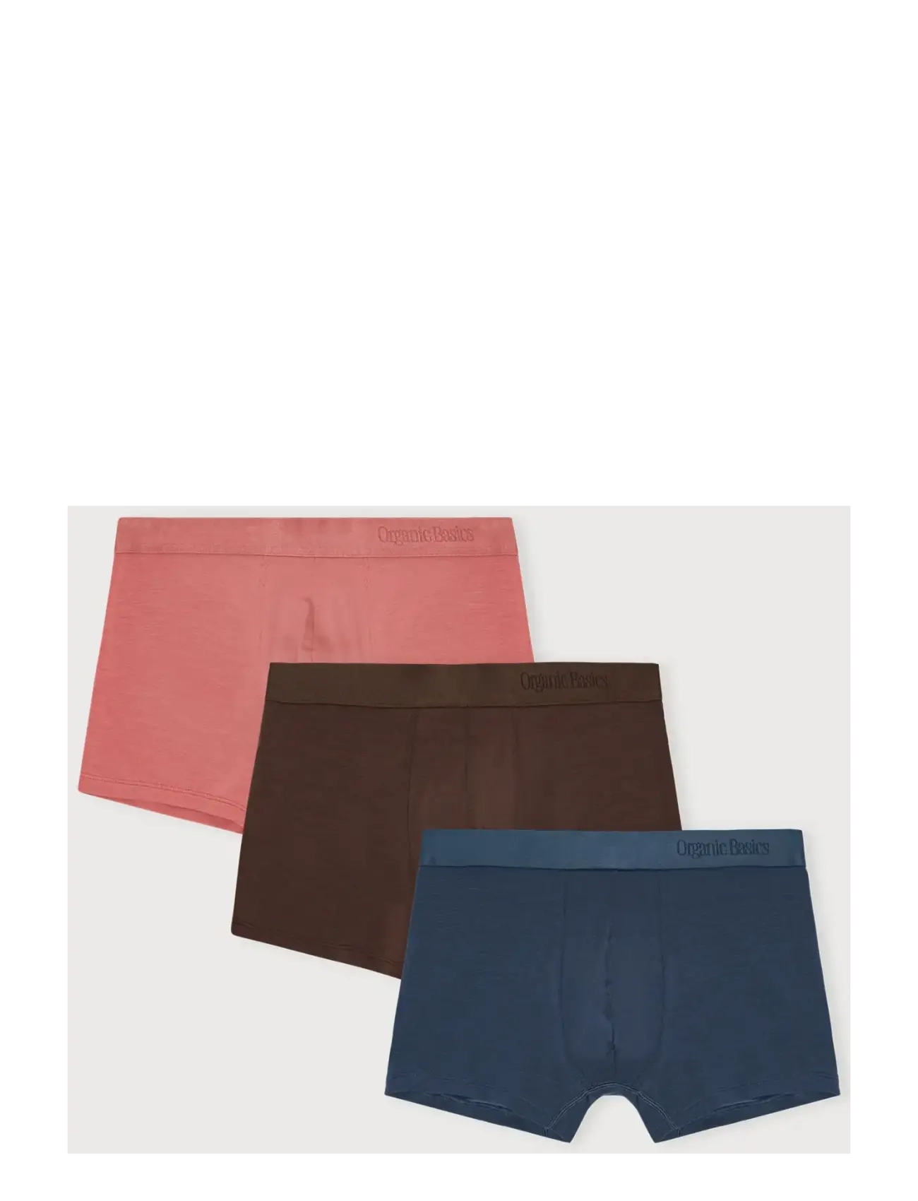 Organic Basics Premium Trunks 3-pack - Organic Basics Men - TERRACOTTA / RICH BROWN / MIDNIGHT BLUE / multi