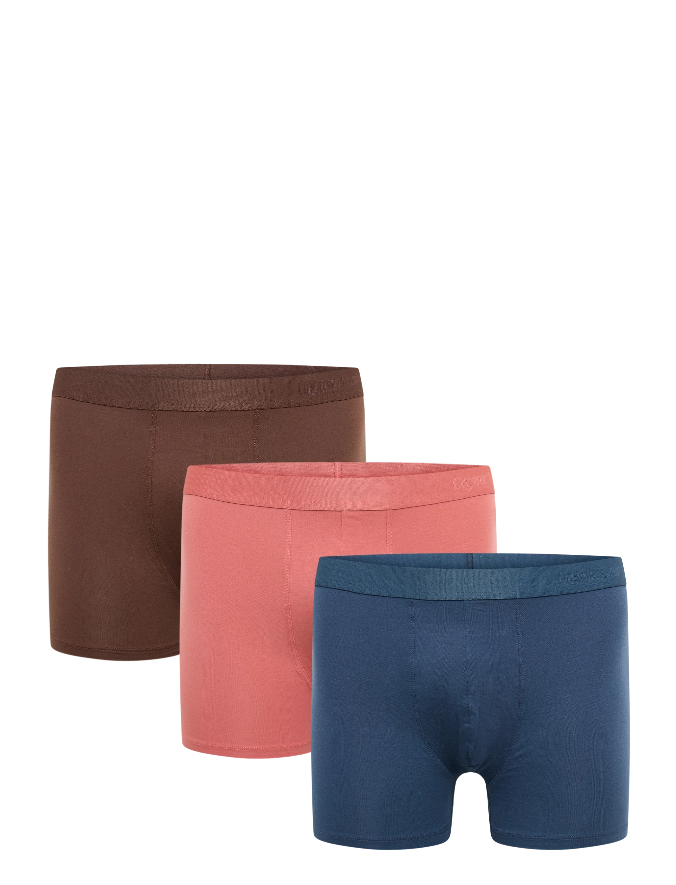 Organic Basics Premium Trunks 3-pack - Underwear - TERRACOTTA / RICH BROWN / MIDNIGHT BLUE / coral
