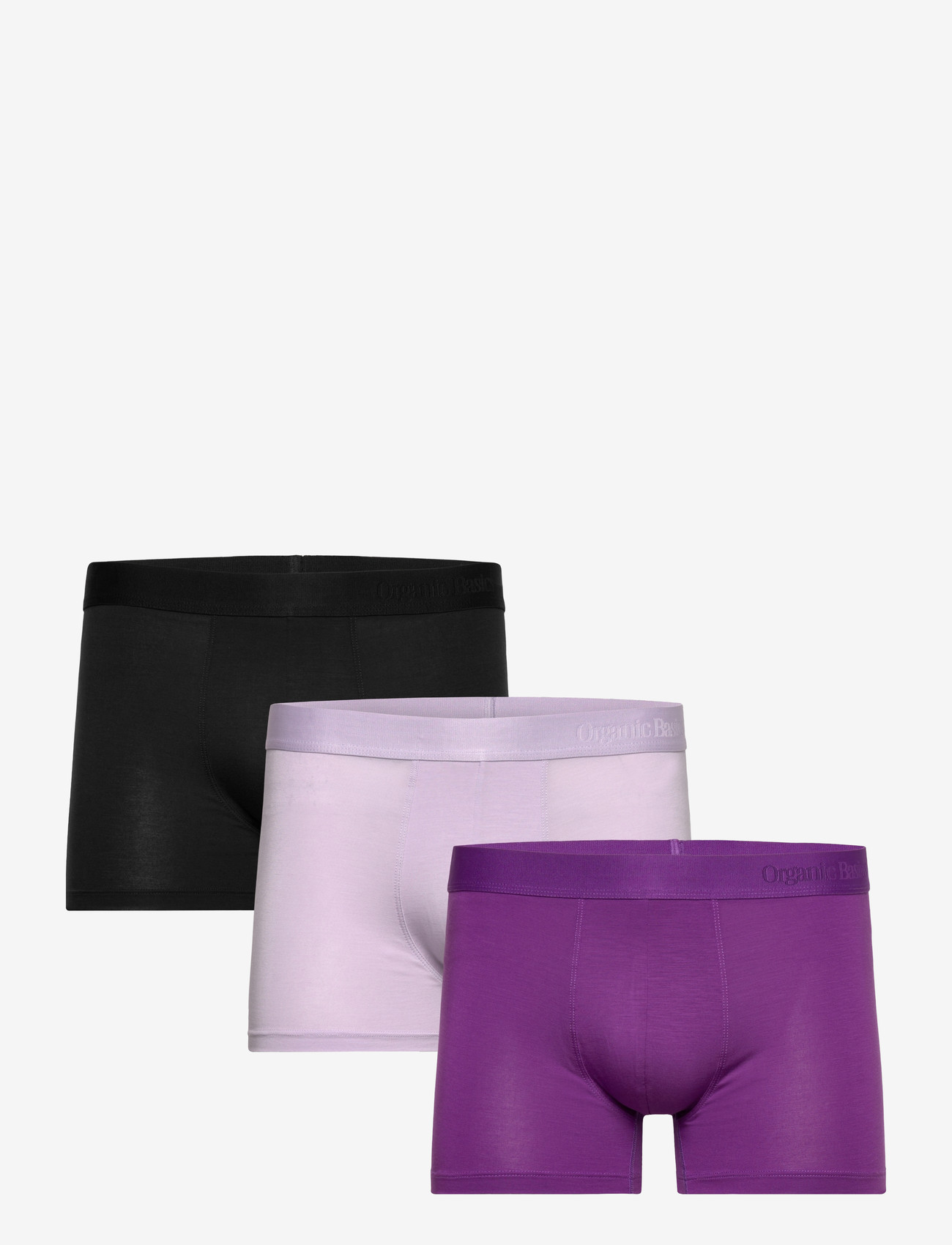 Organic Basics - Soft Touch Trunks 3-pack - boxershorts - aubergine / soft lilac / black - 0