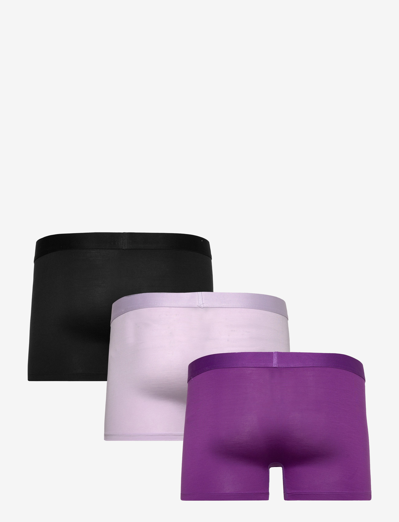 Organic Basics - Soft Touch Trunks 3-pack - boxershorts - aubergine / soft lilac / black - 1