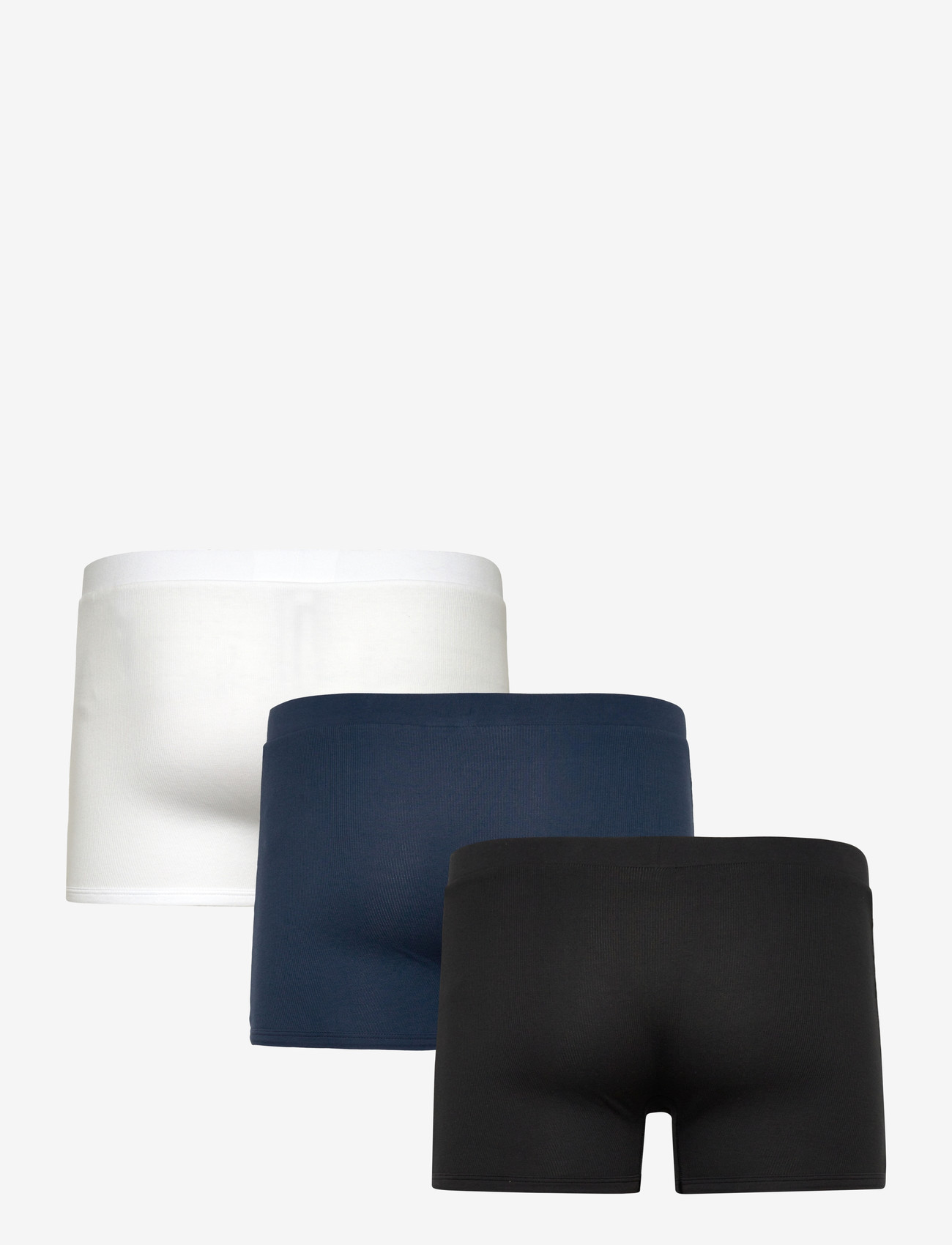 Organic Basics - Core Icon Rib Trunks 3-Pack - madalaimad hinnad - black / white / midnight blue - 1