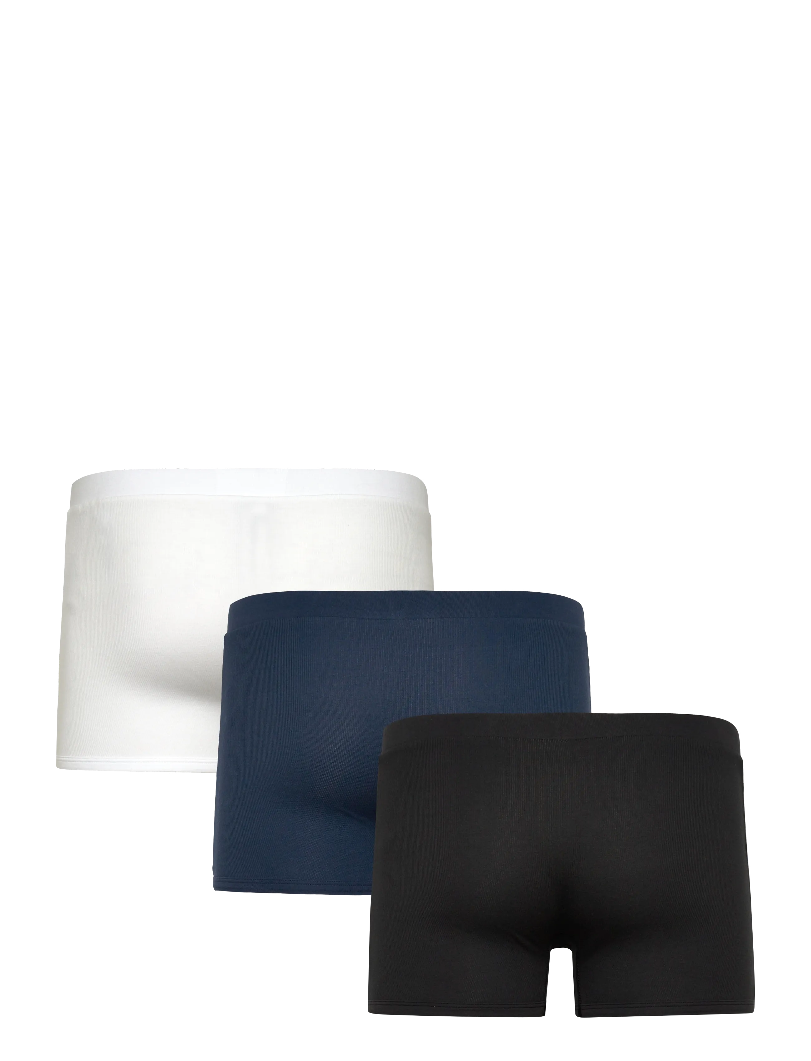 Organic Basics - Core Icon Rib Trunks 3-Pack - madalaimad hinnad - black / white / midnight blue - 1