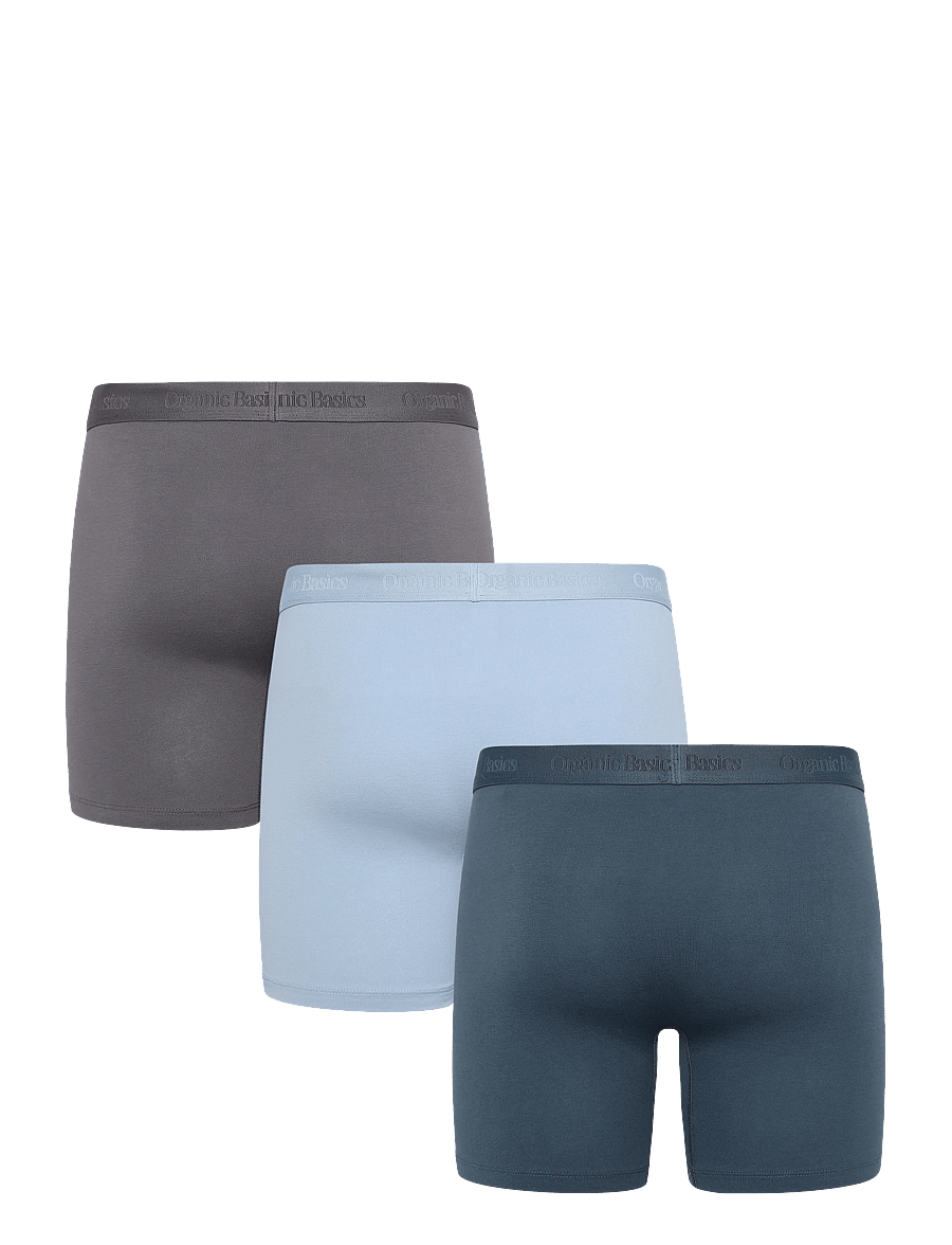 Organic Basics - Core Boxer Briefs 3-Pack - multipack kalsonger - pavement / thunder / cloudy blue - 1