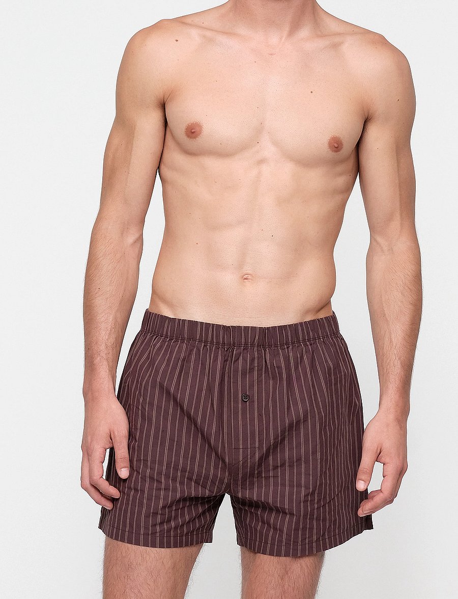 Organic Basics - Core Icon Boxer Shorts 2-pack - multipack kalsonger - truffle stripe / pavement - 4