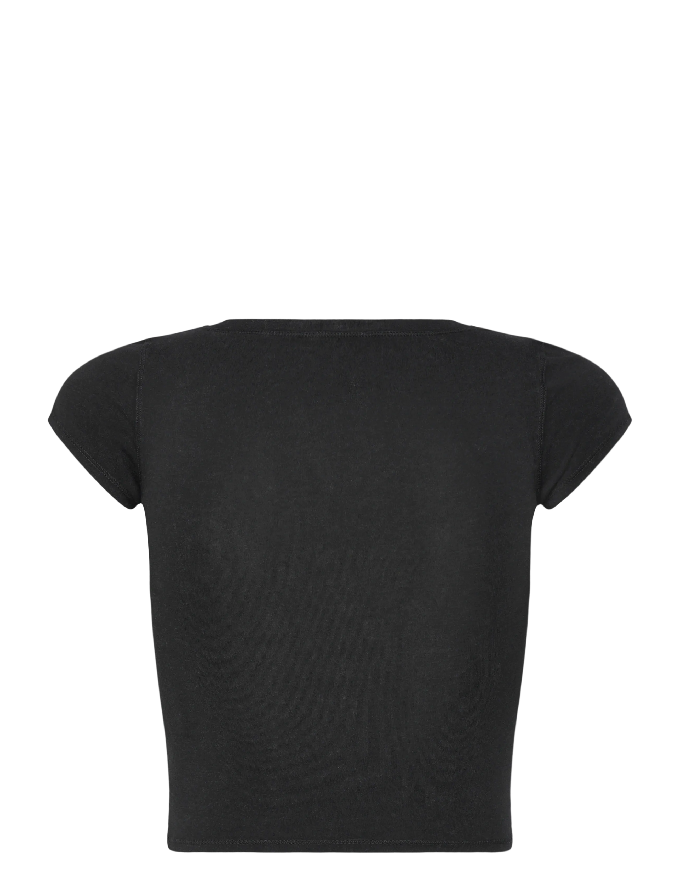 Organic Basics - Core V Baby Tee - laveste priser - black - 1