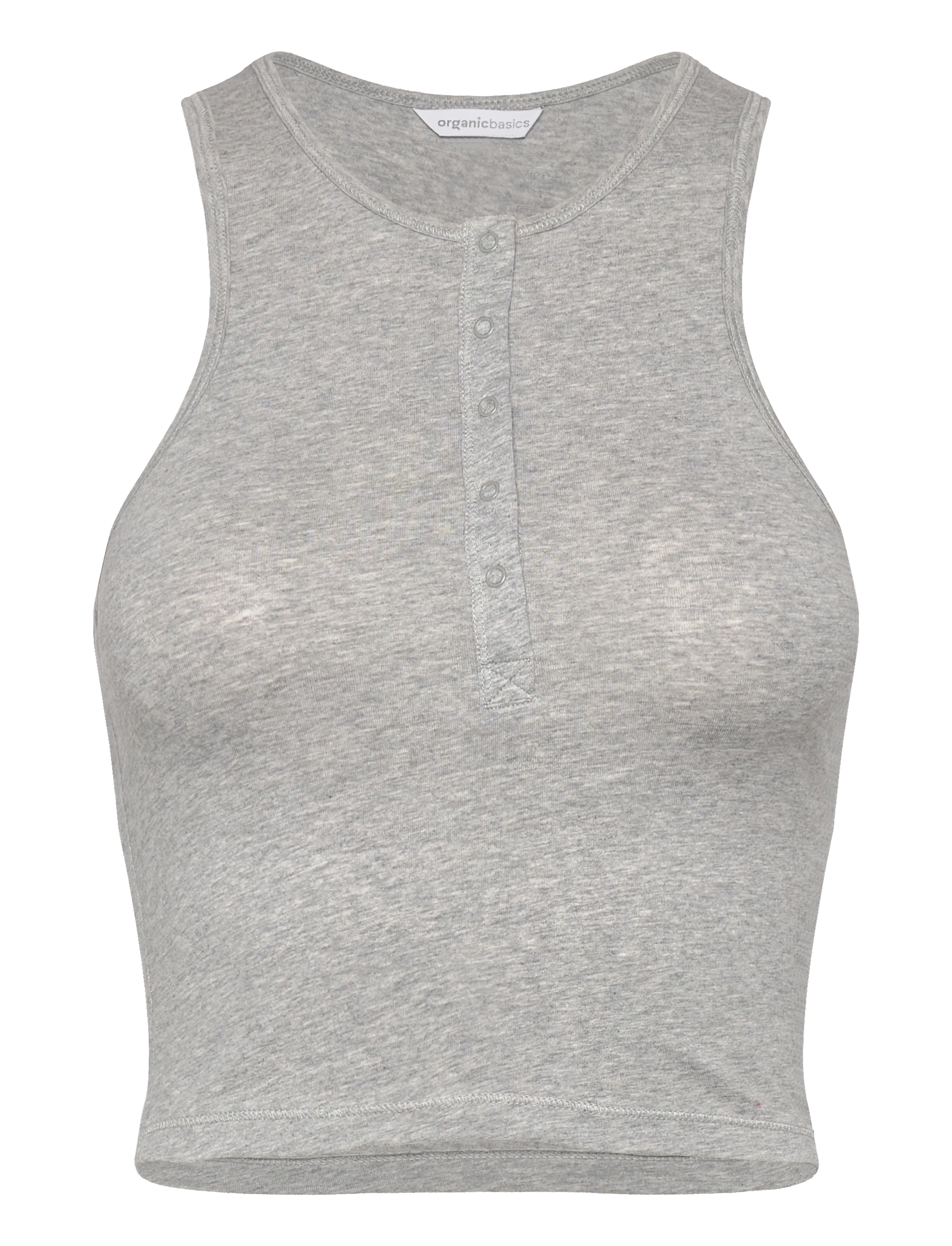 Organic Basics Core Sport Henley Tank Top - BHs - GREY MELANGE / grey