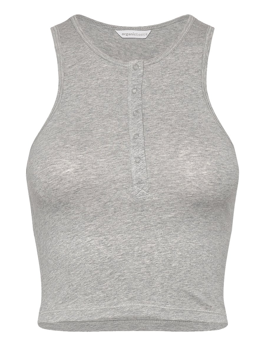 Organic Basics - Core Sport Henley Tank Top - bh'er uden bøjle - grey melange - 0