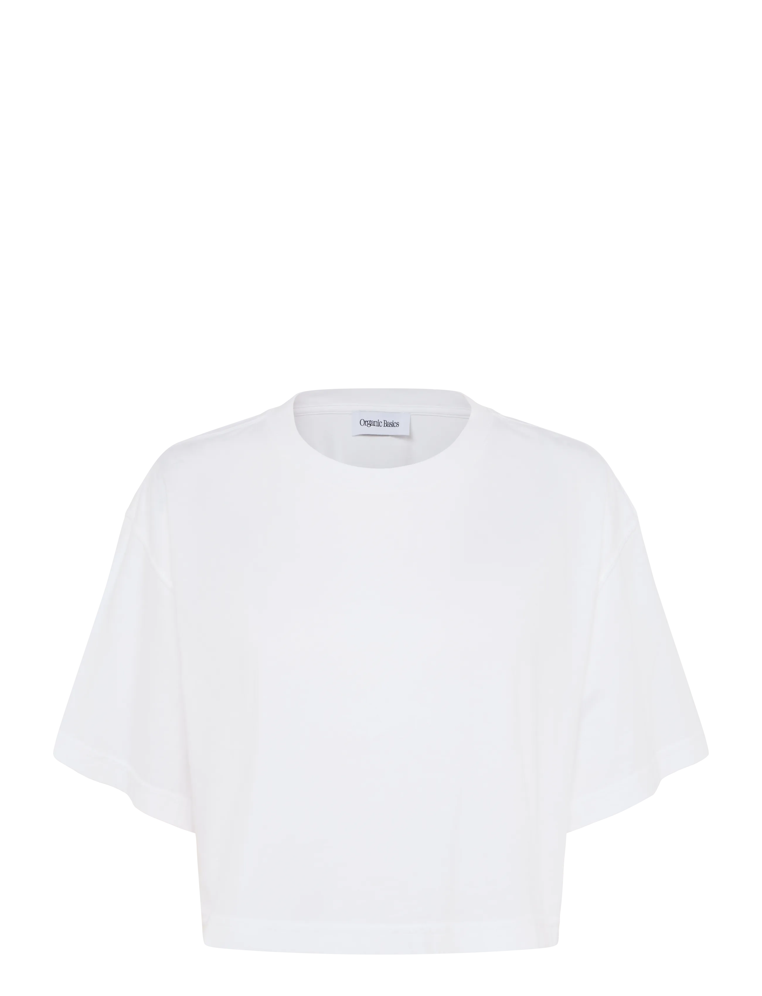 ORGANIC BASICS True Boxy Crop Tee Weiß - M - Damen