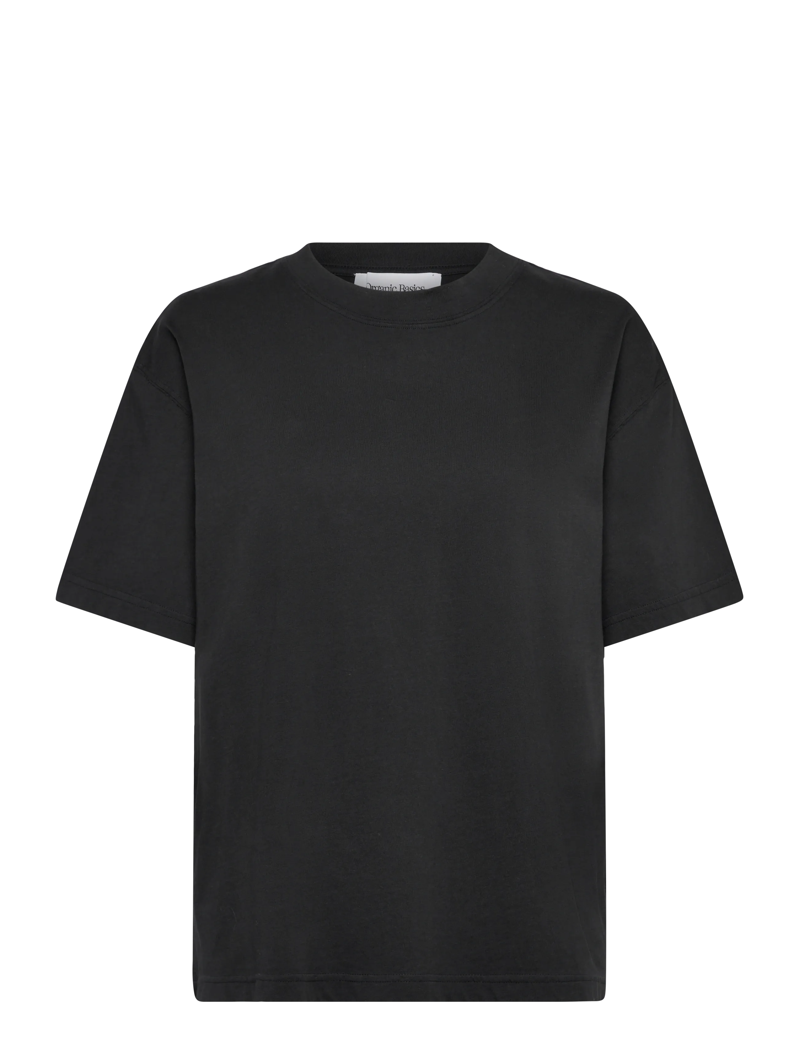 Organic Basics True Boxy Tee - T-shirts & Tops - BLACK / black