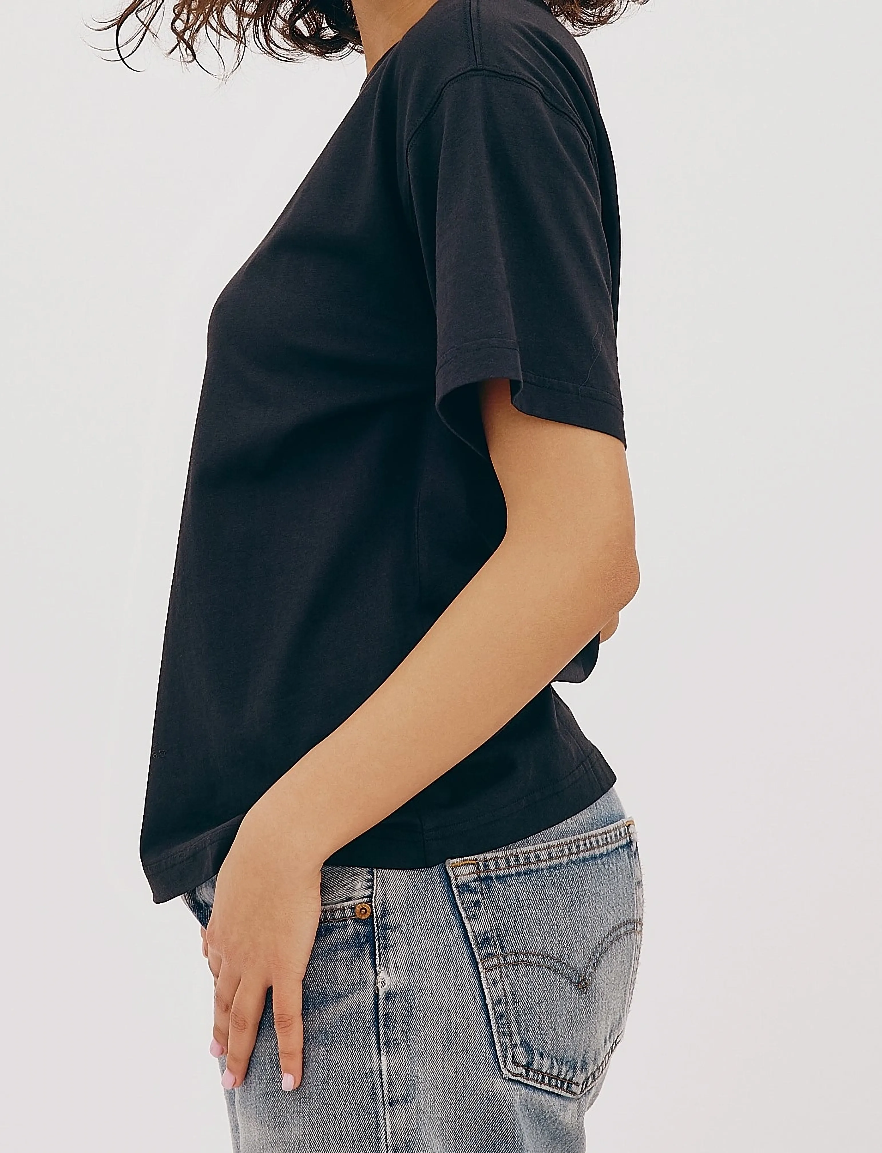 Organic Basics - True Boxy Tee - t-shirts - black - 3
