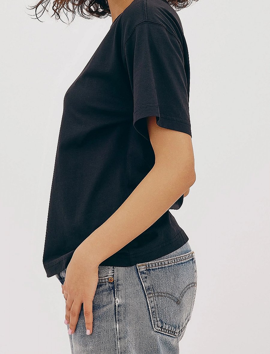 Organic Basics - True Boxy Tee - t-shirts - black - 3