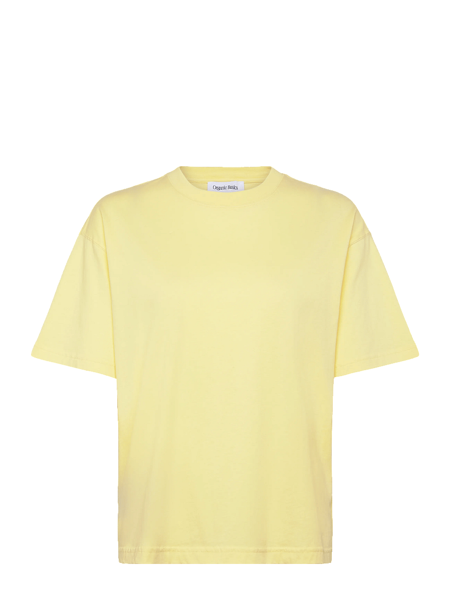 Organic Basics - True Boxy Tee - t-krekli - light lemon - 0