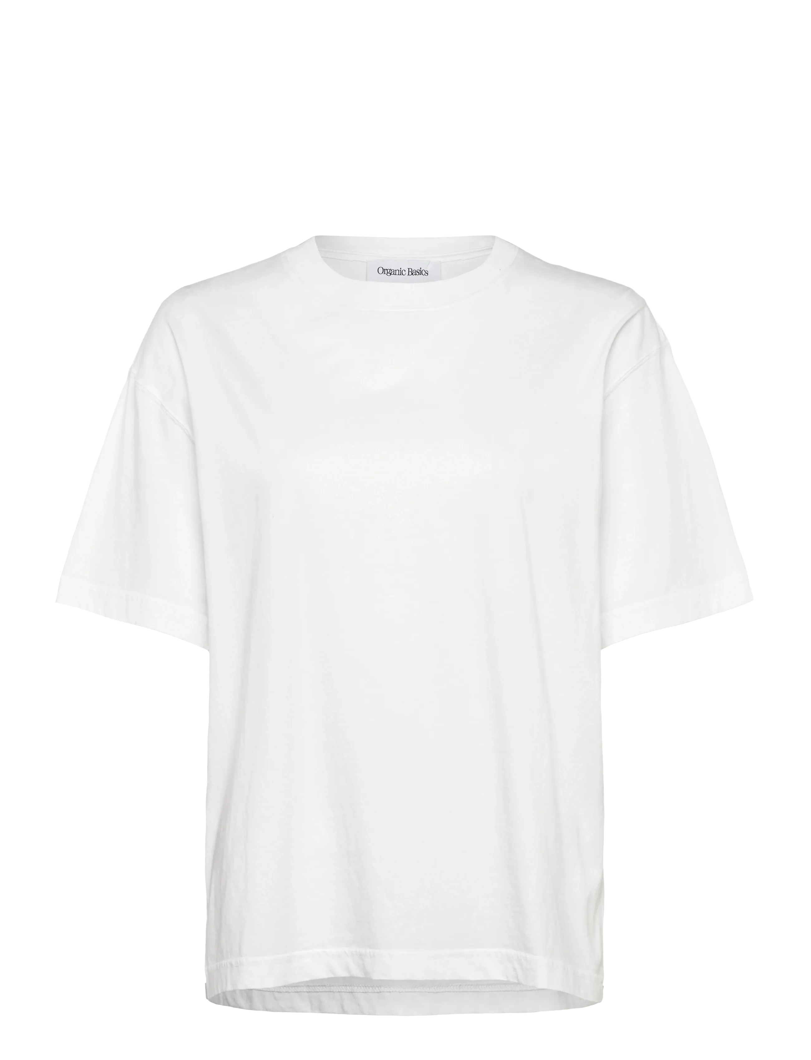 Organic Basics True Boxy Tee - T-shirts & Toppe - WHITE / white