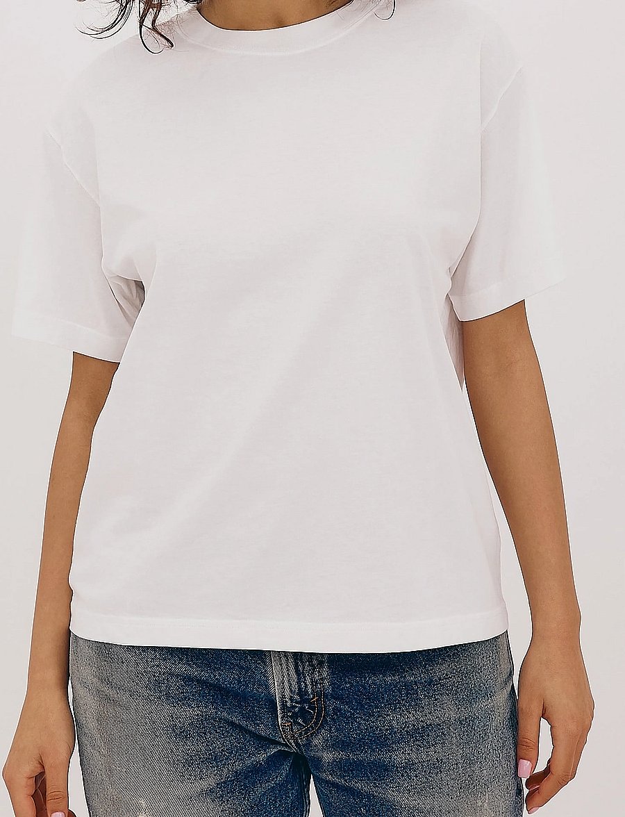 Organic Basics - True Boxy Tee - t-shirts - white - 0