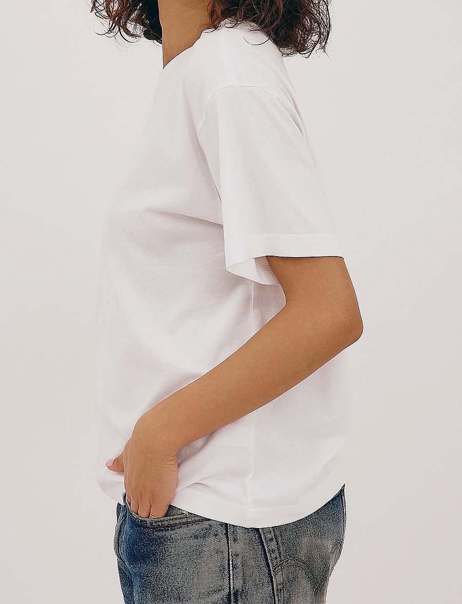 Organic Basics - True Boxy Tee - t-shirts - white - 4