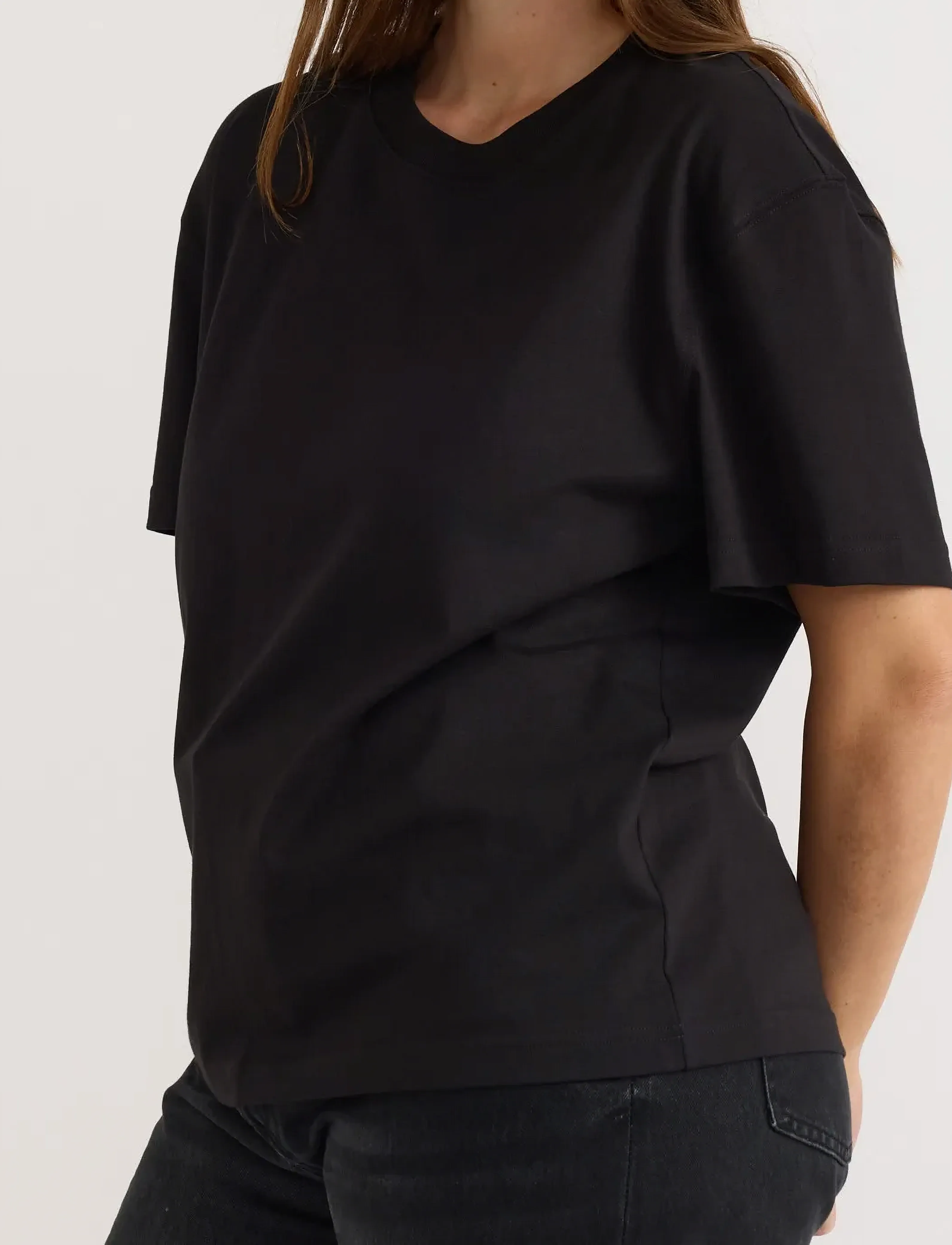 Organic Basics - True Heavy Boxy Tee - t-shirts - black - 3