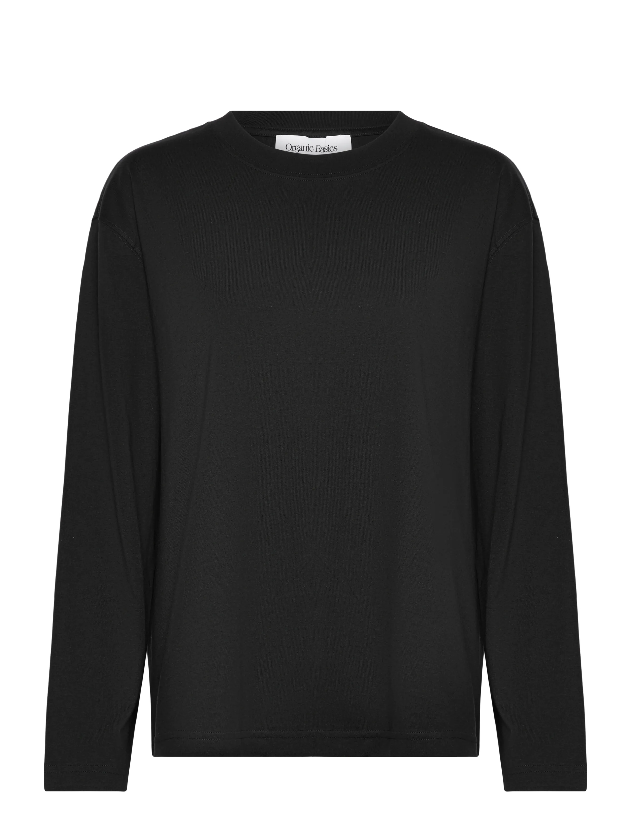 Organic Basics True Heavy Boxy Long Sleeve Tee - Kleidung - BLACK / black