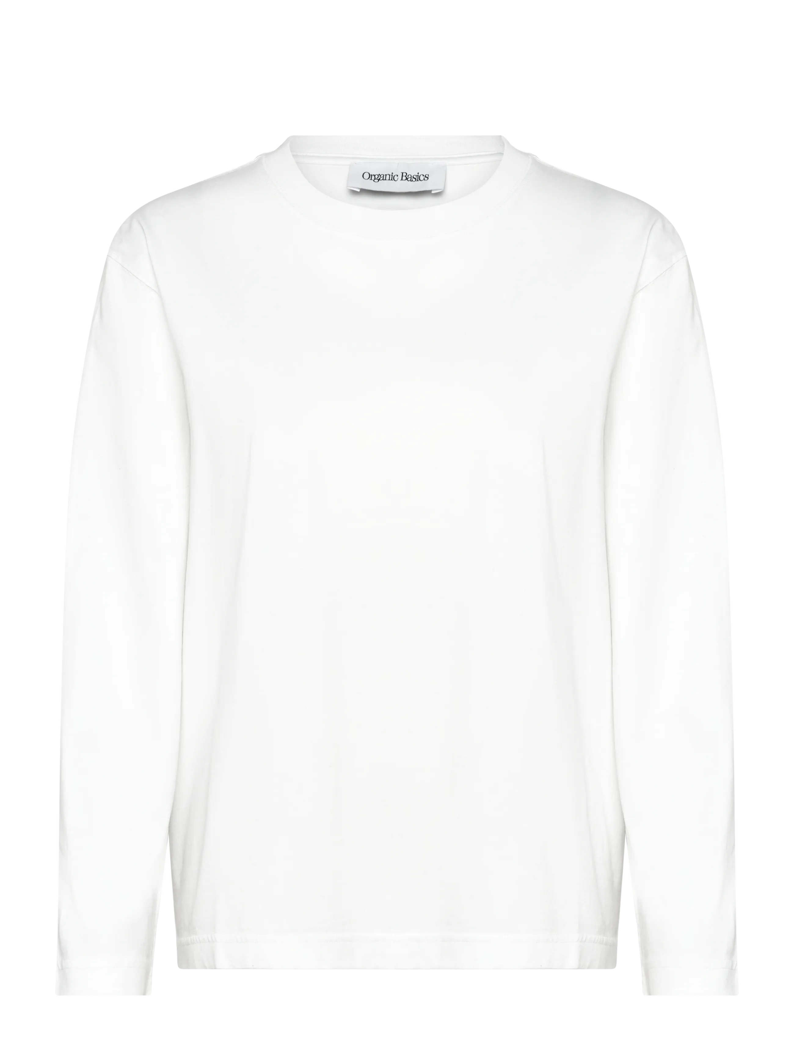 Organic Basics True Heavy Boxy Long Sleeve Tee - Tøj - WHITE / white