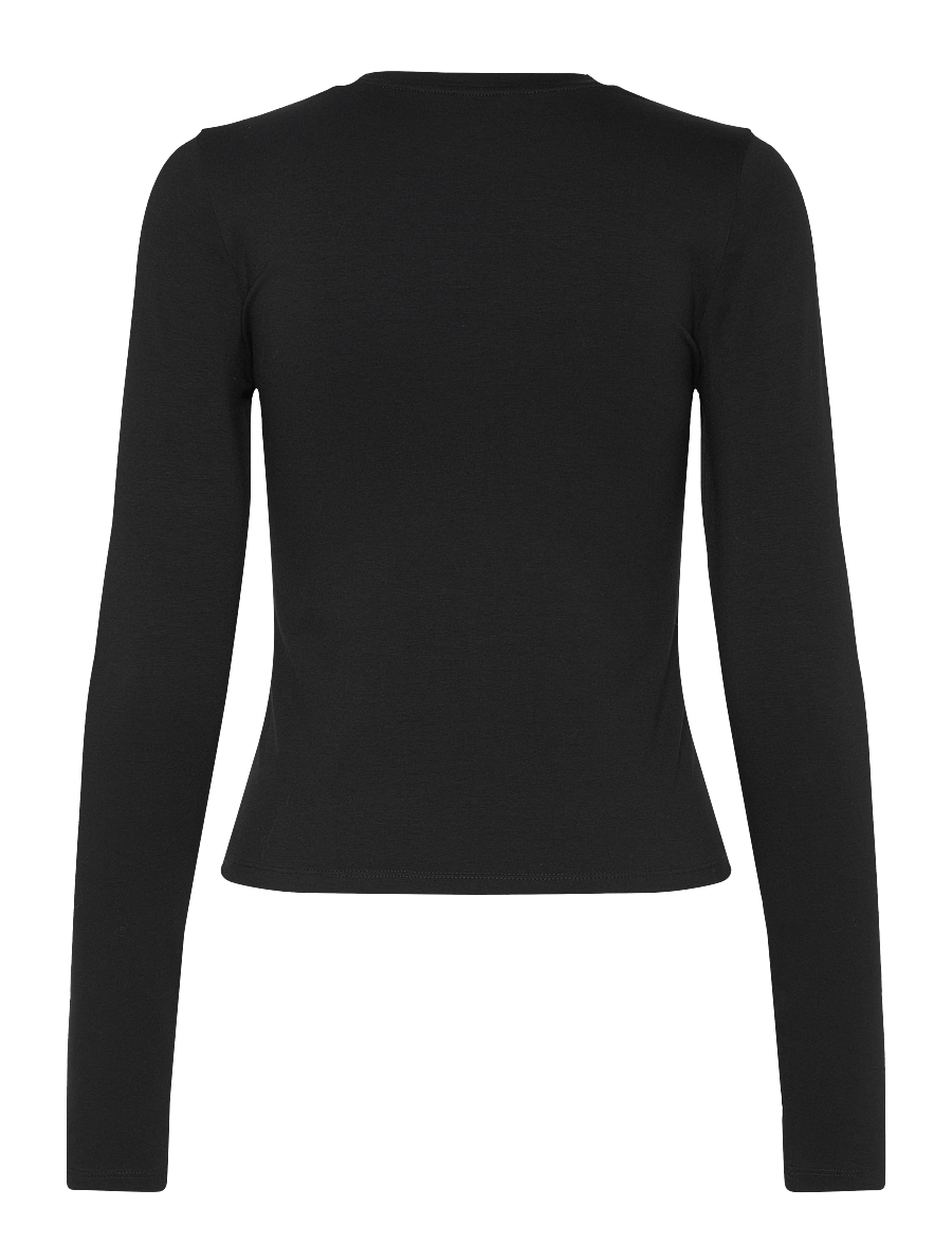 Organic Basics - Everyday Regular Long Sleeve Tee - oberteile - black - 2
