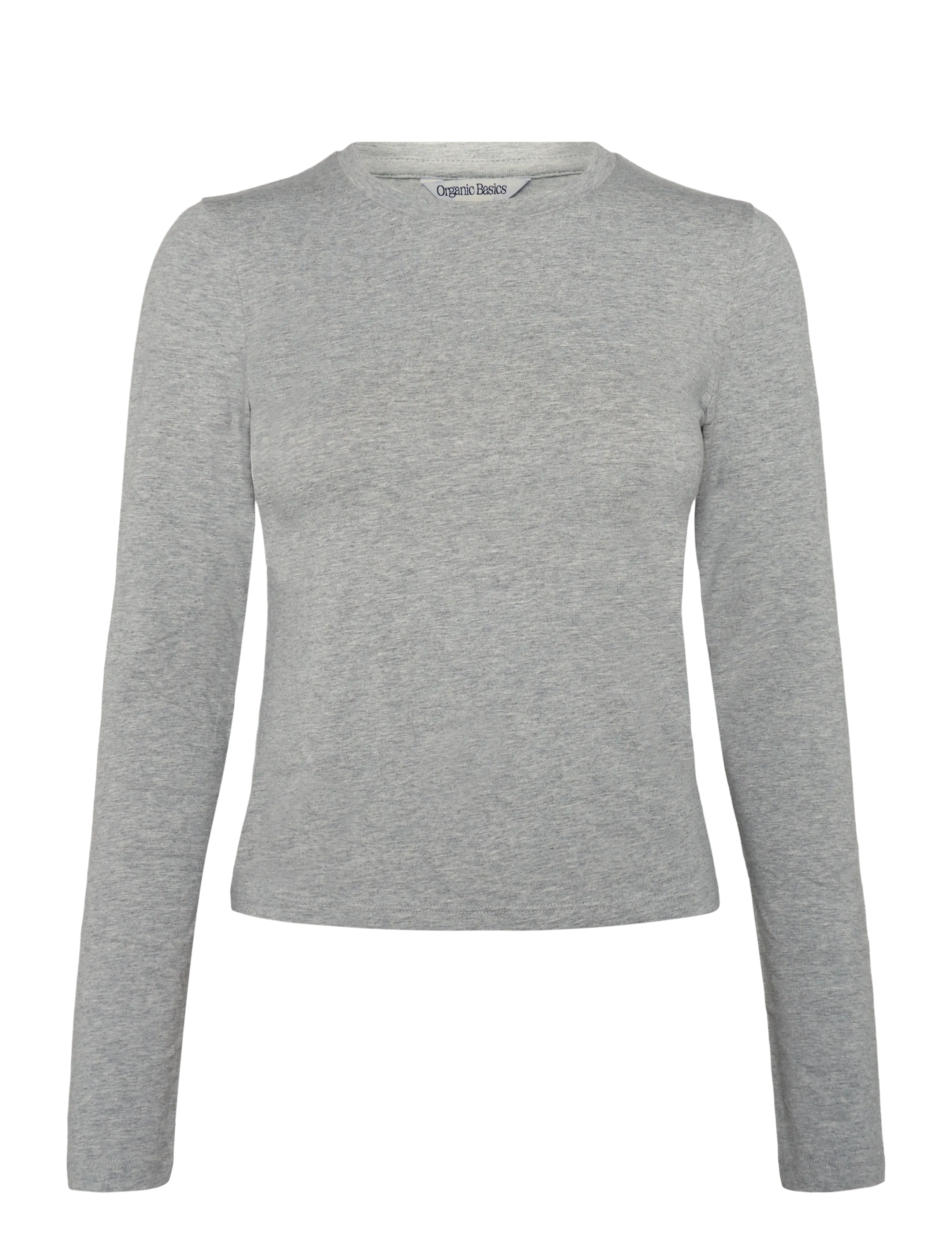 Organic Basics Everyday Regular Long Sleeve Tee - T-Shirts & Tops - GREY MELANGE / grey