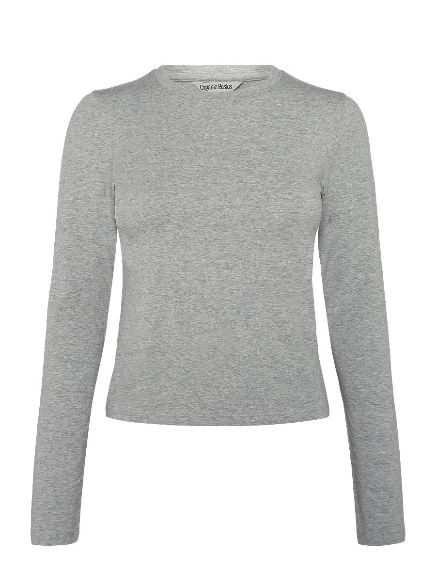 Organic Basics - Everyday Regular Long Sleeve Tee - oberteile - grey melange - 1
