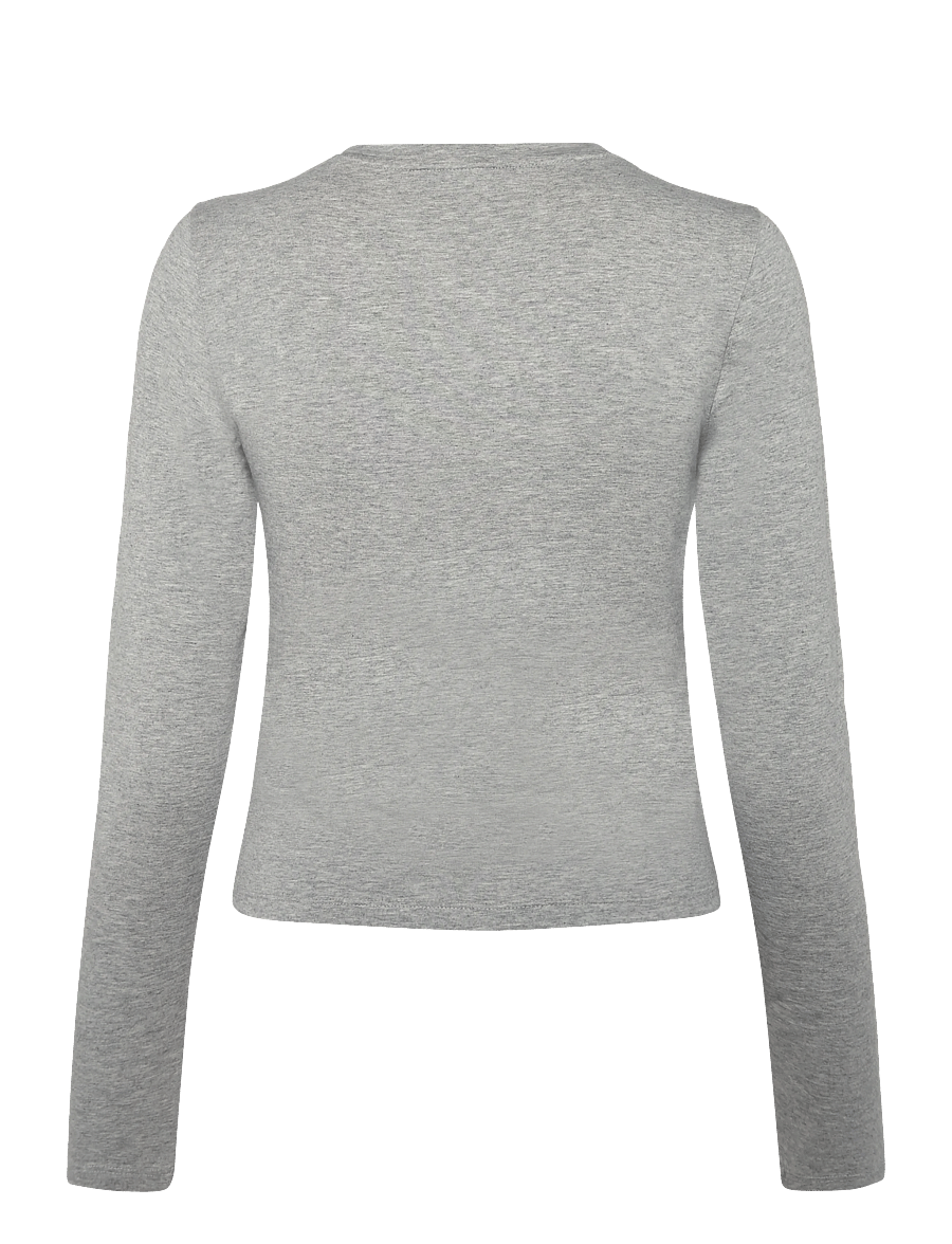 Organic Basics - Everyday Regular Long Sleeve Tee - oberteile - grey melange - 2