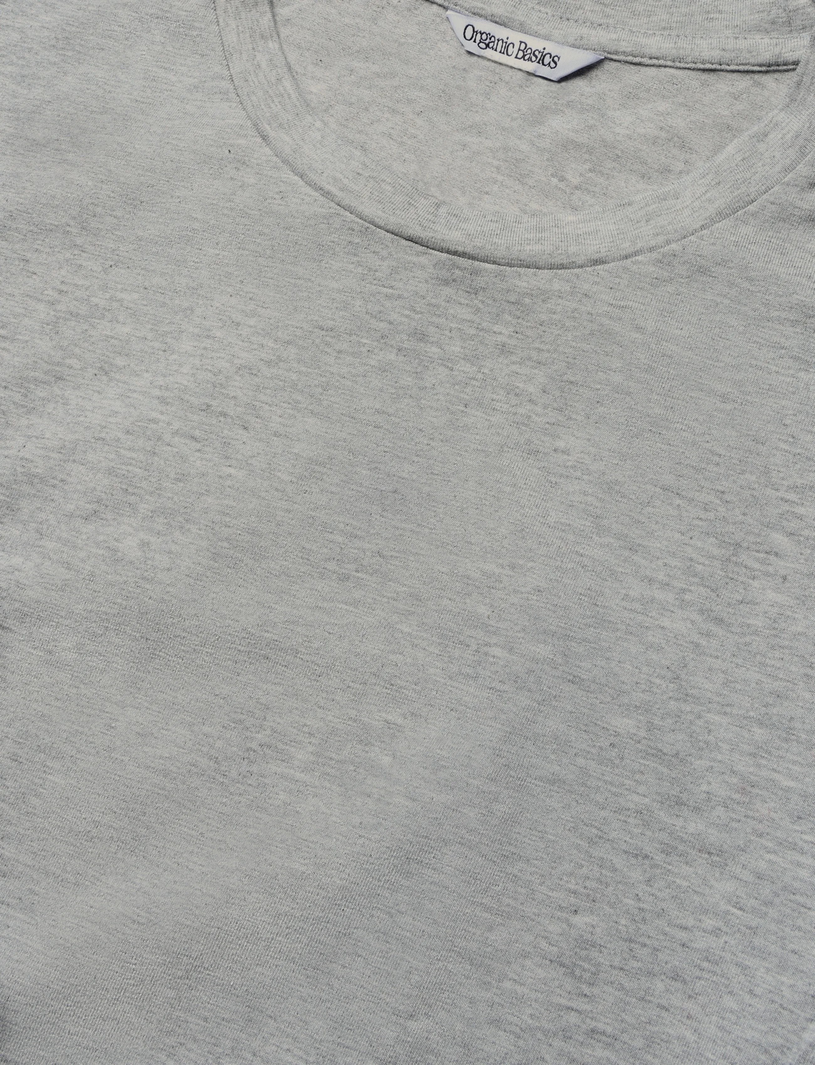 Organic Basics - Everyday Regular Long Sleeve Tee - oberteile - grey melange - 5