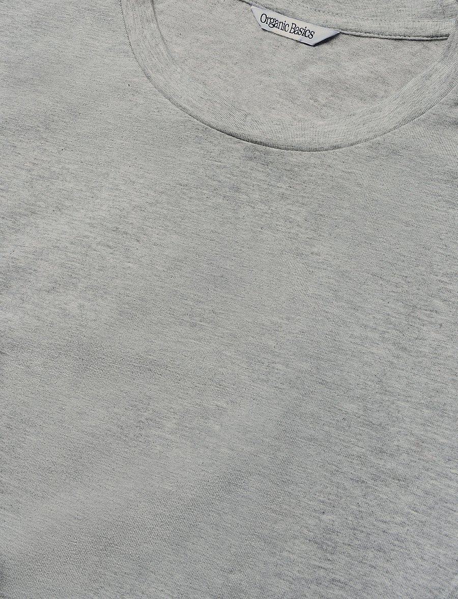 Organic Basics - Everyday Regular Long Sleeve Tee - oberteile - grey melange - 5