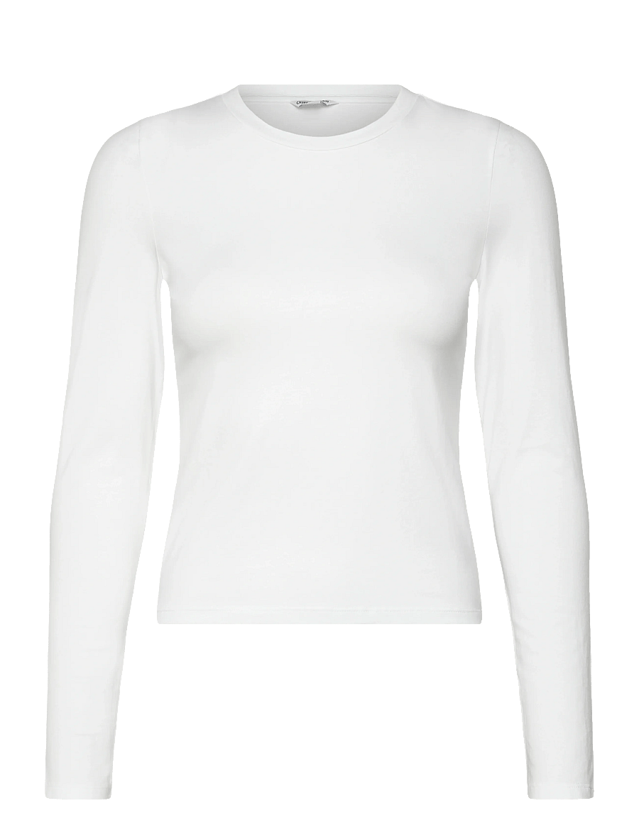 Organic Basics - Everyday Regular Long Sleeve Tee - oberteile - white - 0