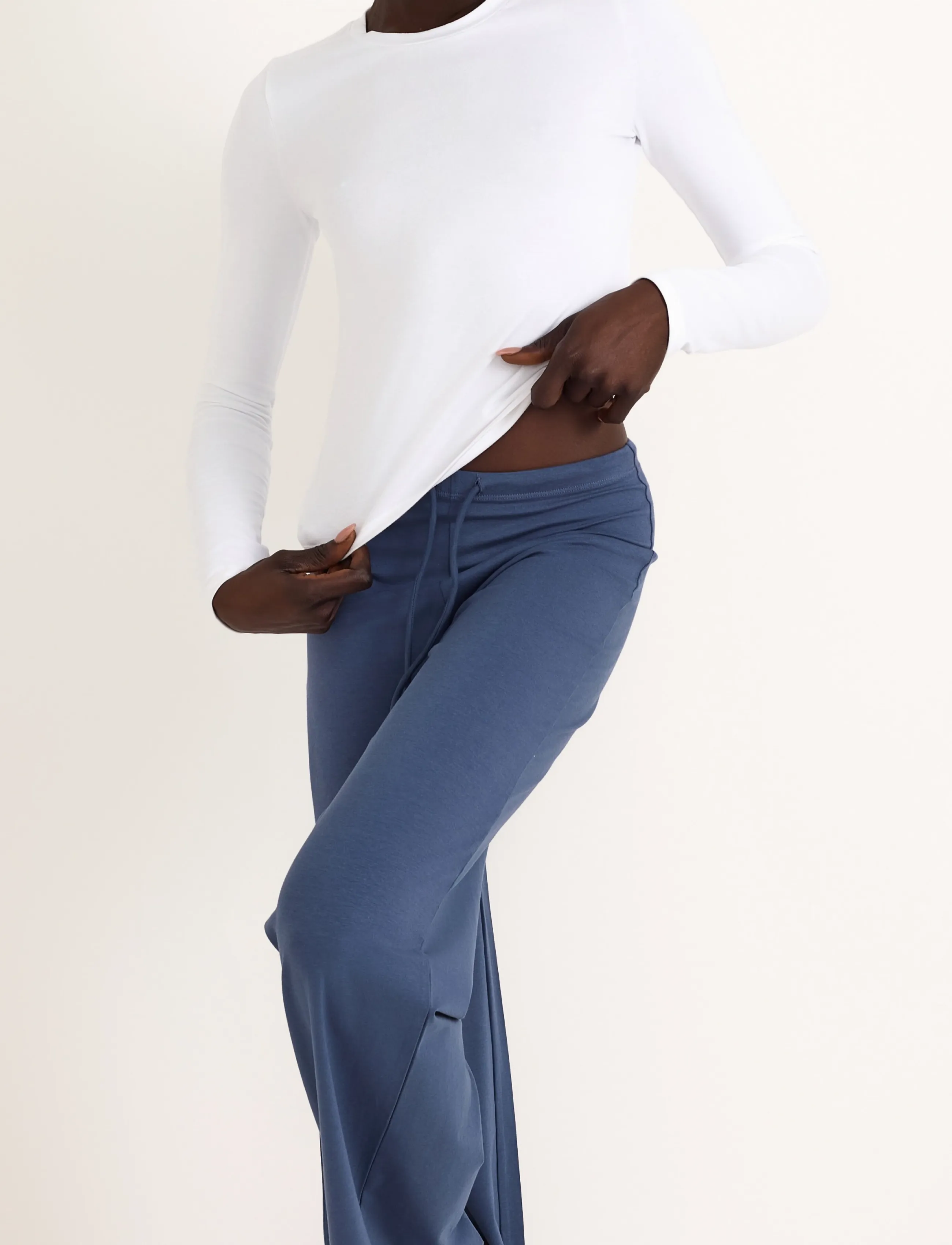 Organic Basics Everyday Regular Long Sleeve Tee - Organic Basics - WHITE / white