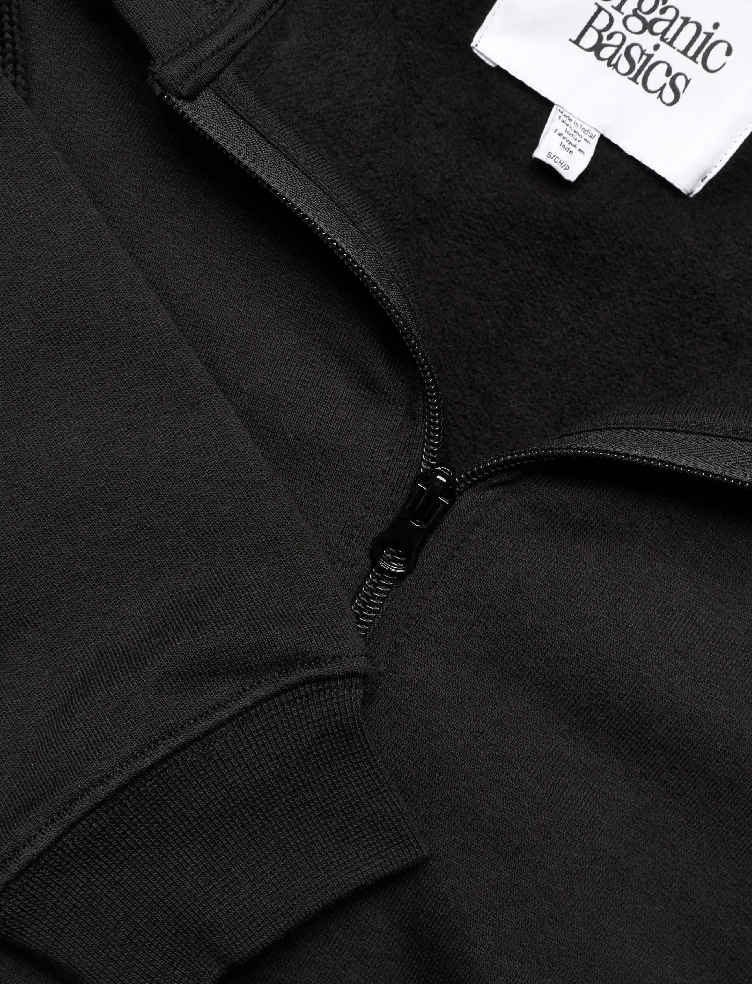 Organic Basics - Weekend Crop Zip Hoodie - sweatshirts & hoodies - black - 2