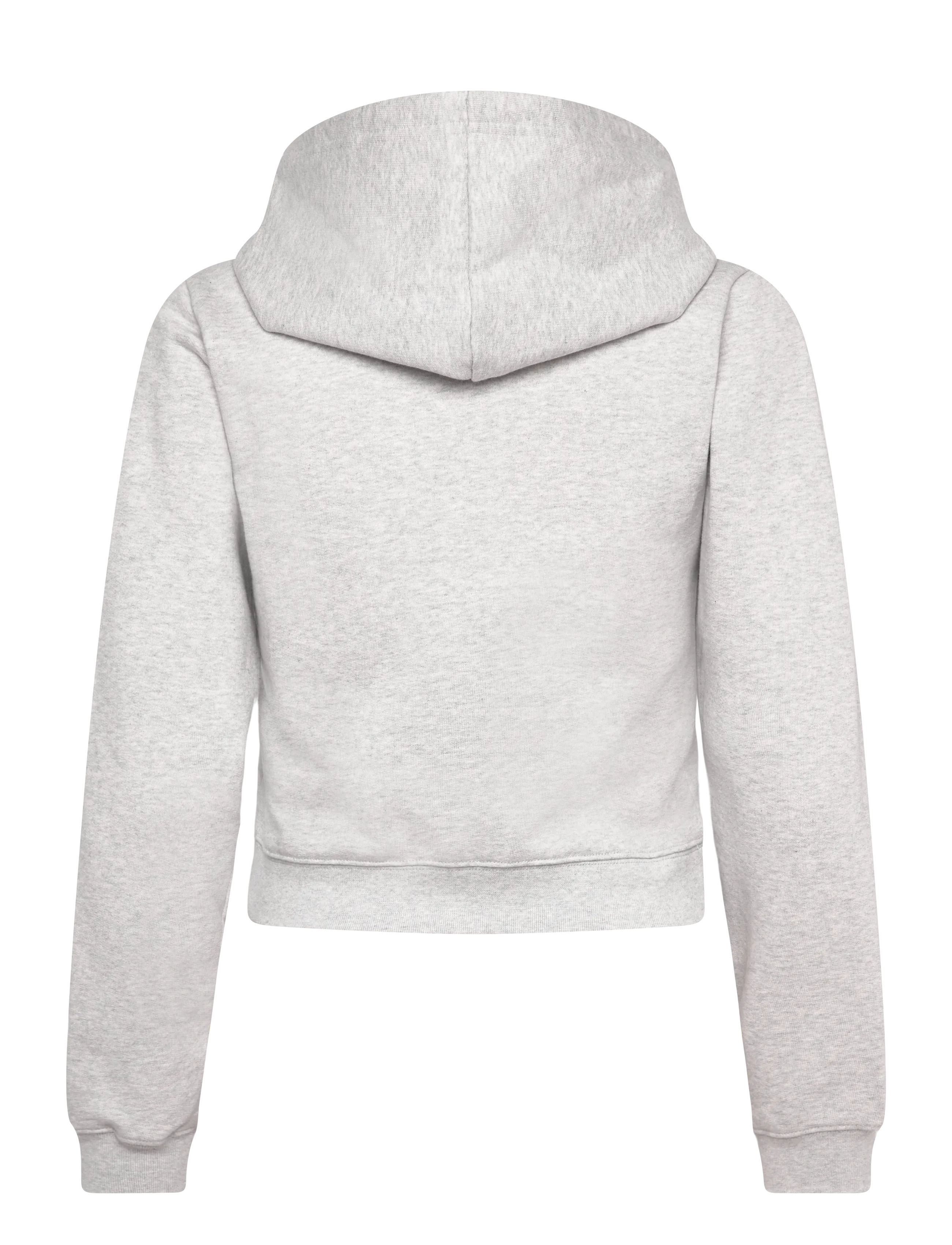 Organic Basics - Weekend Crop Zip Hoodie - hættetrøjer - misty grey melange - 1