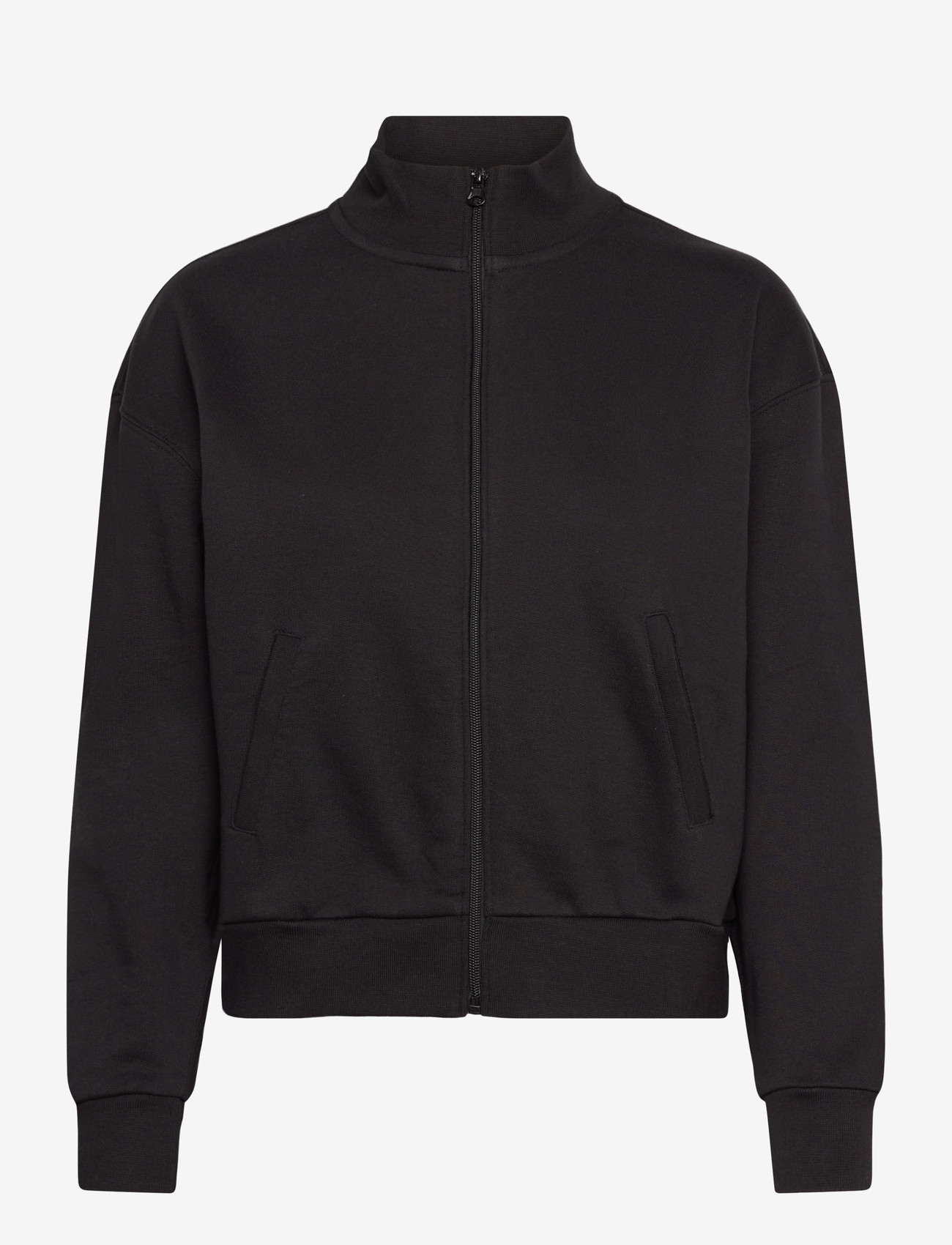 Organic Basics - Weekend Track Jacket - kapuutsiga dressipluusid - black - 0
