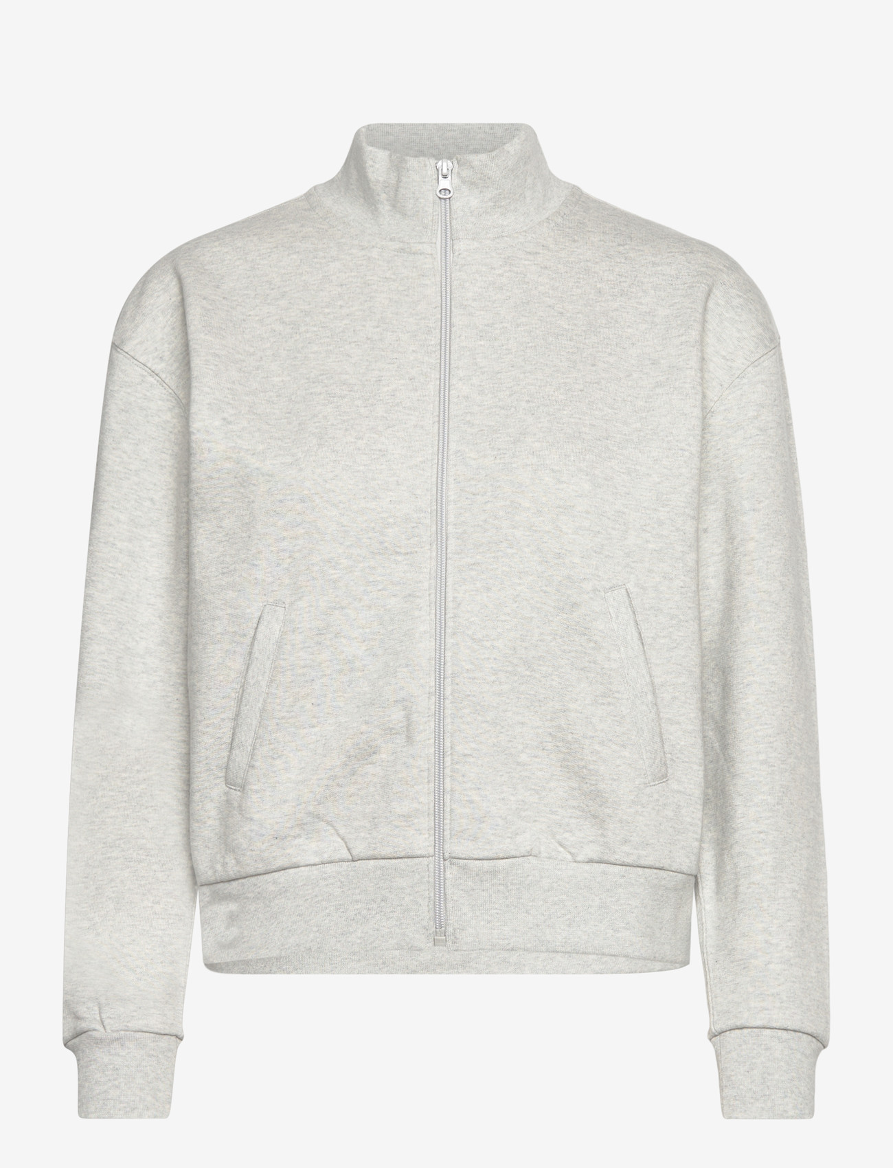Organic Basics - Weekend Track Jacket - kapuzenpullover - misty grey melange - 0
