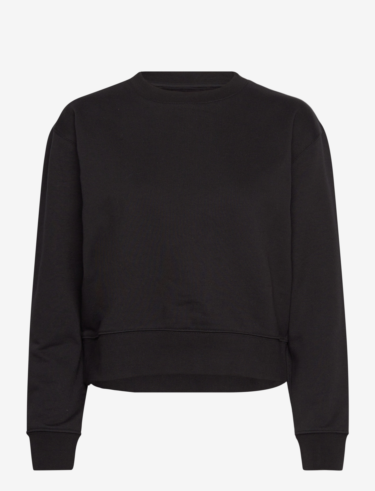 Organic Basics - Weekend Crop Crewneck - džemperiai su gobtuvu - black - 0