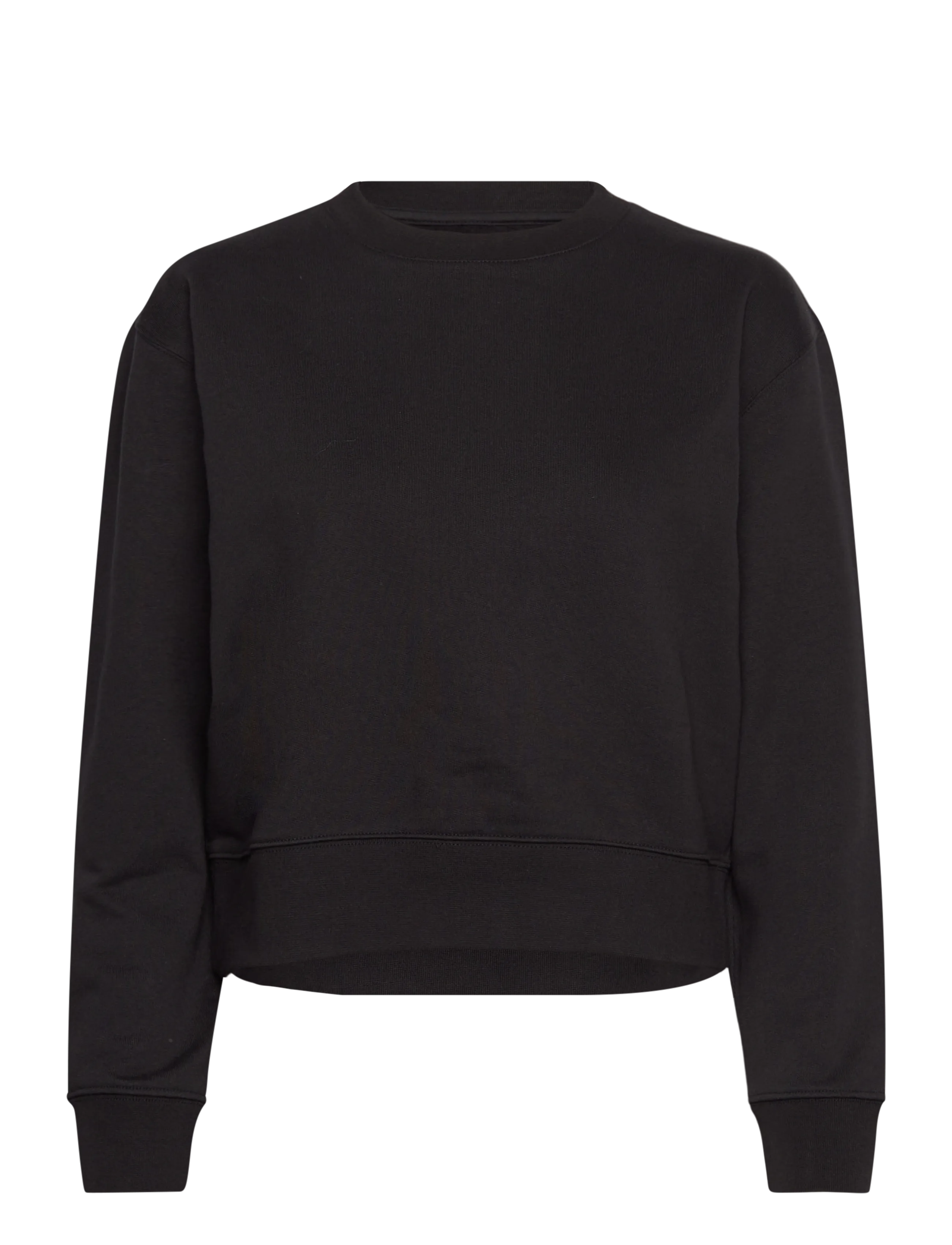 Organic Basics Weekend Crop Crewneck - Kleidung - BLACK / black