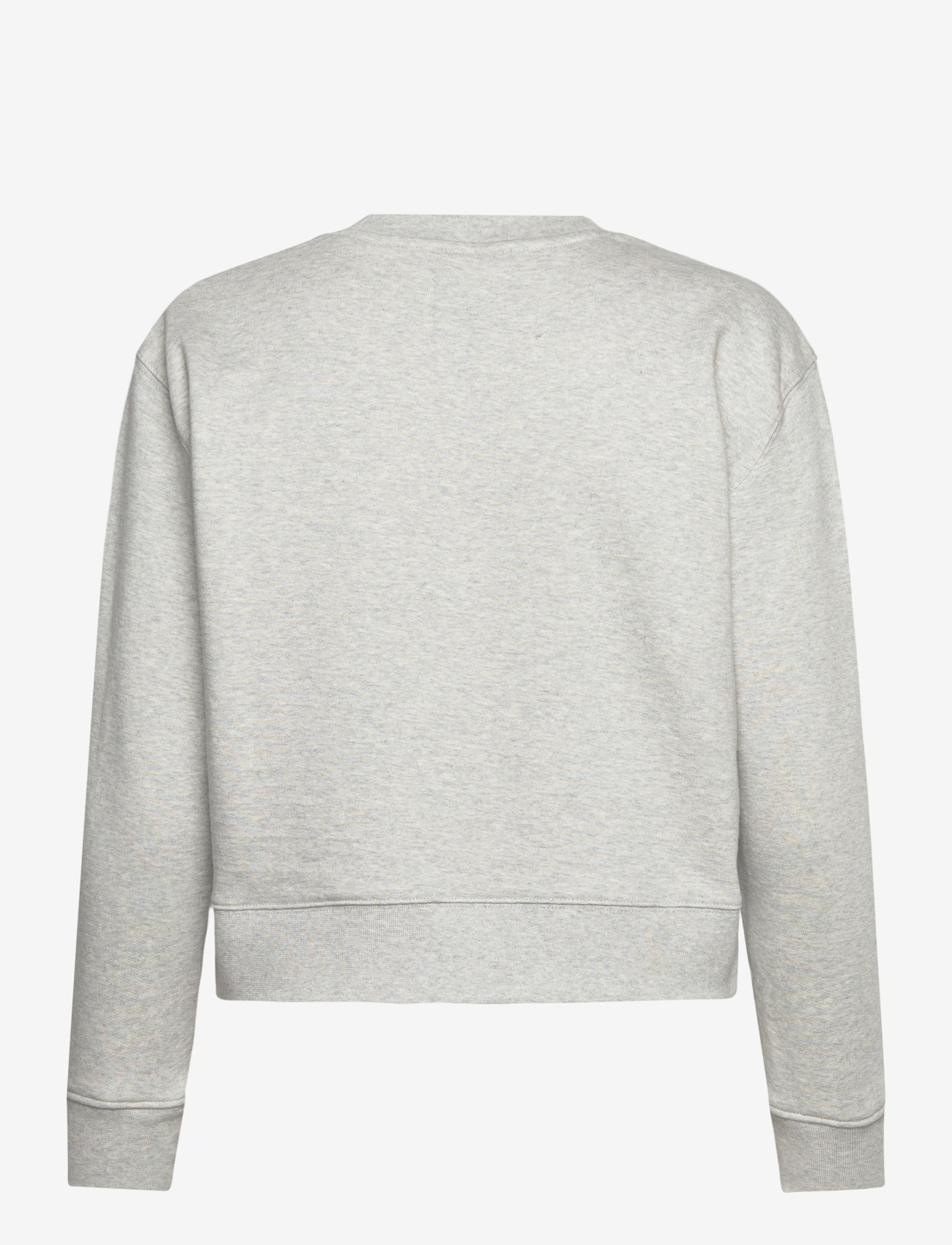 Organic Basics - Weekend Crop Crewneck - hættetrøjer - misty grey melange - 1